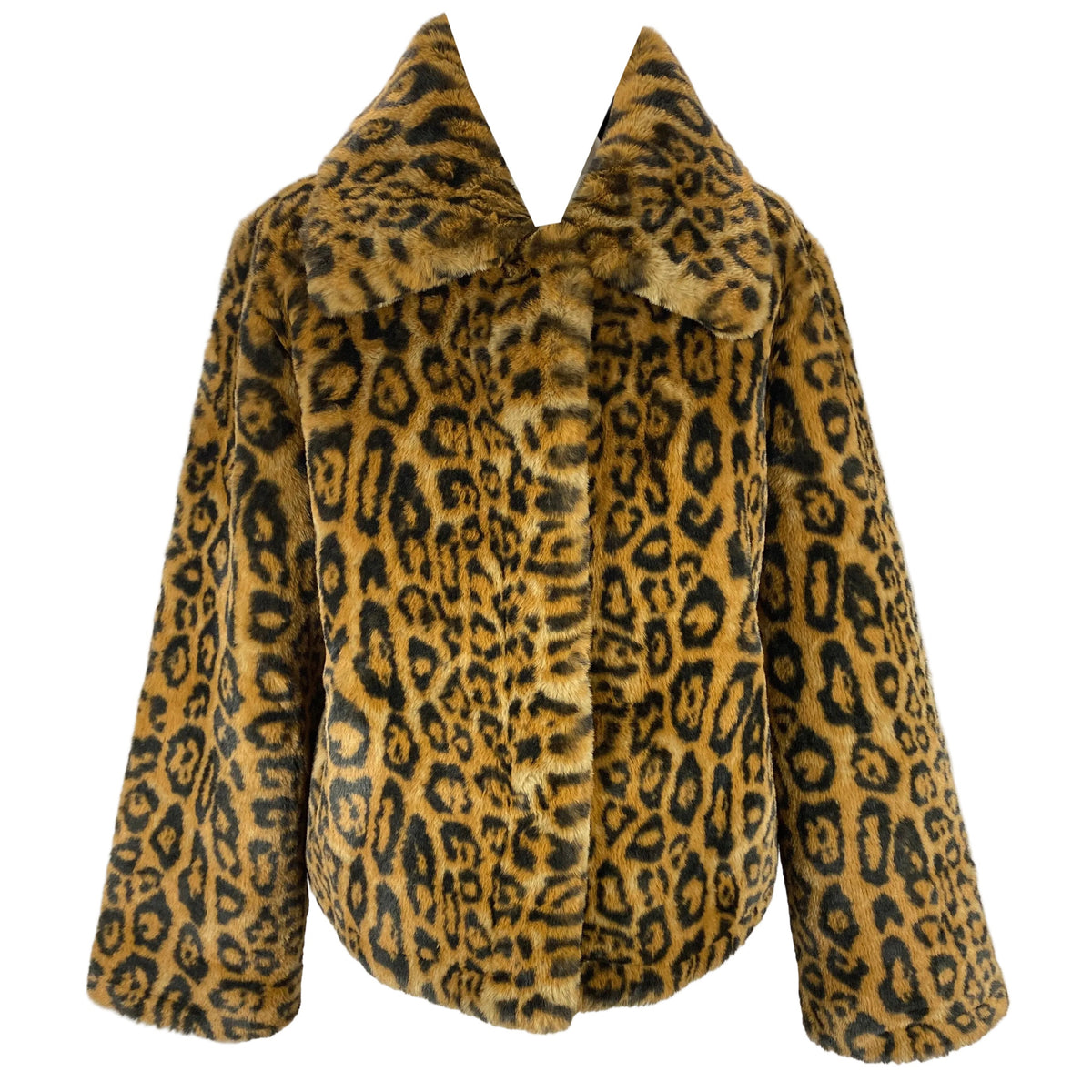 Apparis New £368 Cheetah Faux Fur Crop Jacket M