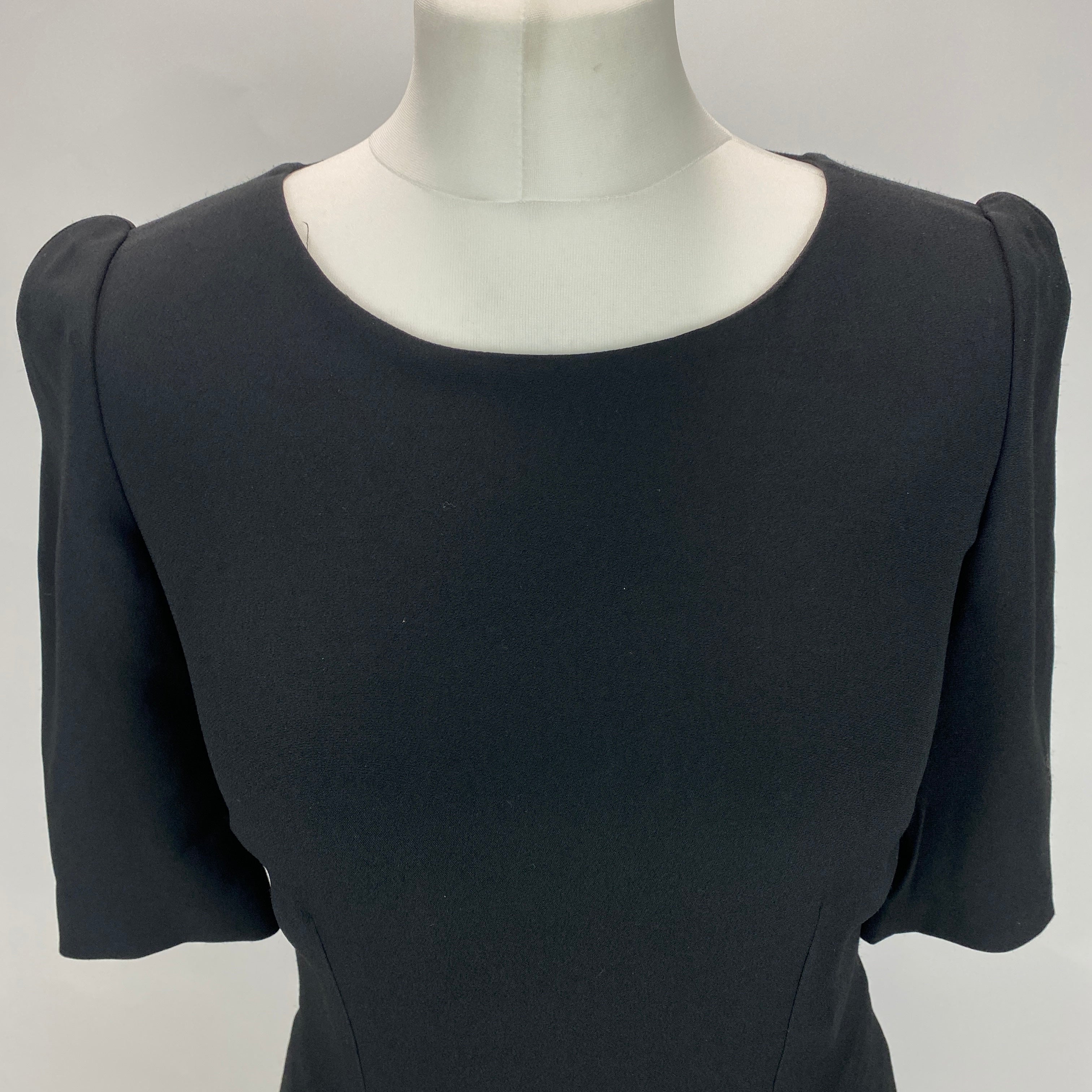 Dolce & Gabbana Brand New £1260 Black Crepe Classic Shift Dress S