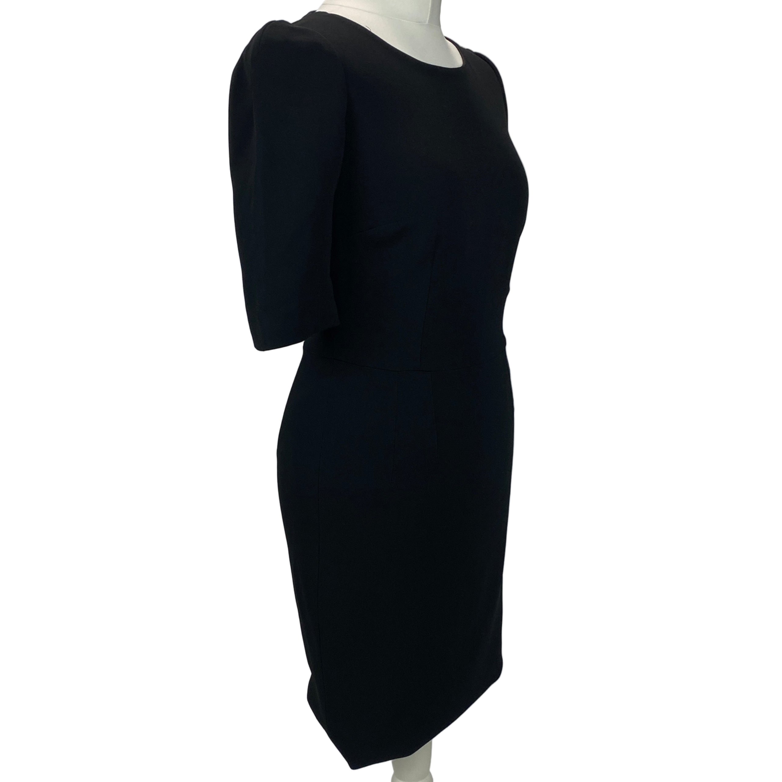 Dolce & Gabbana Brand New £1260 Black Crepe Classic Shift Dress S