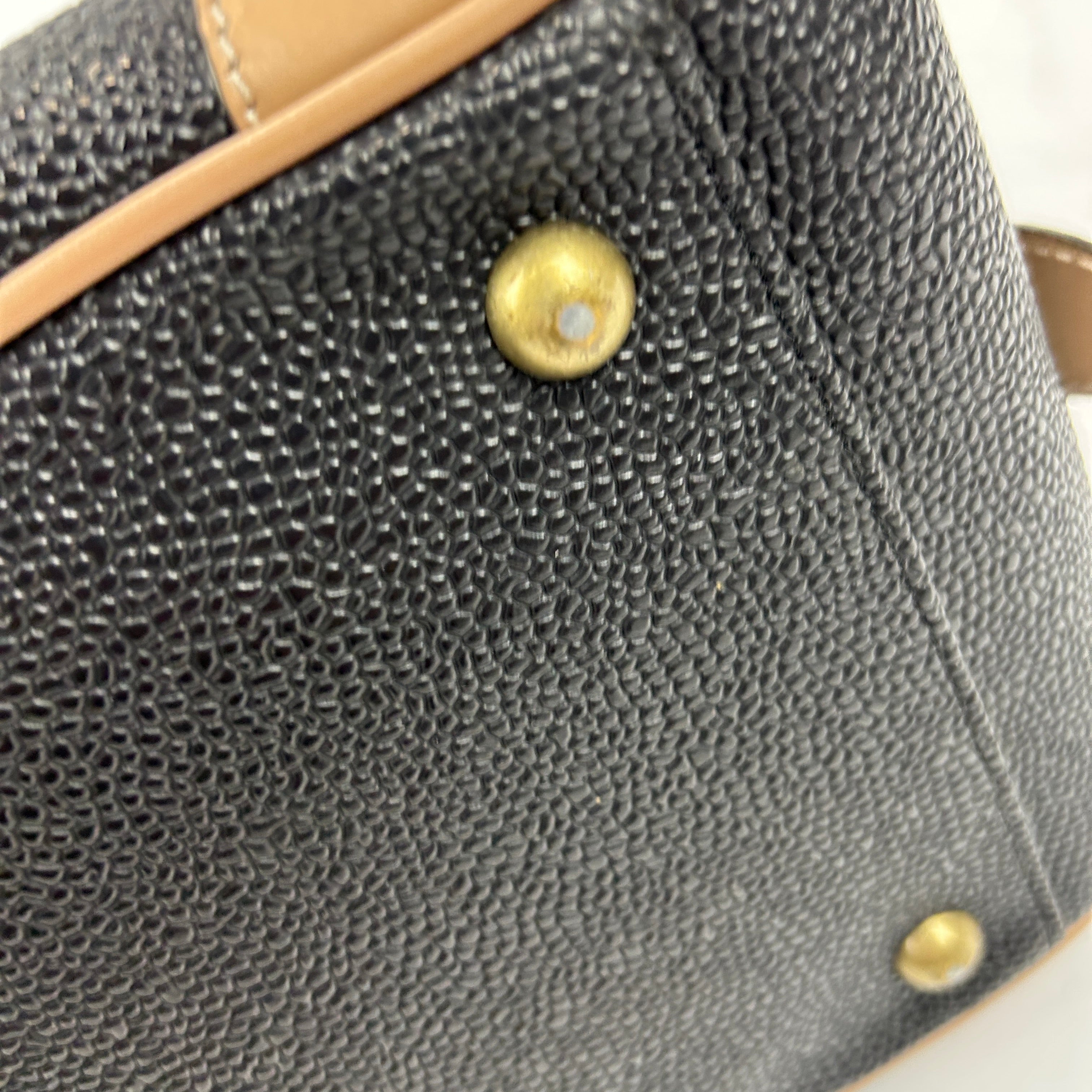 Mulberry Black & Camel Scotchgrain Bowling Bag