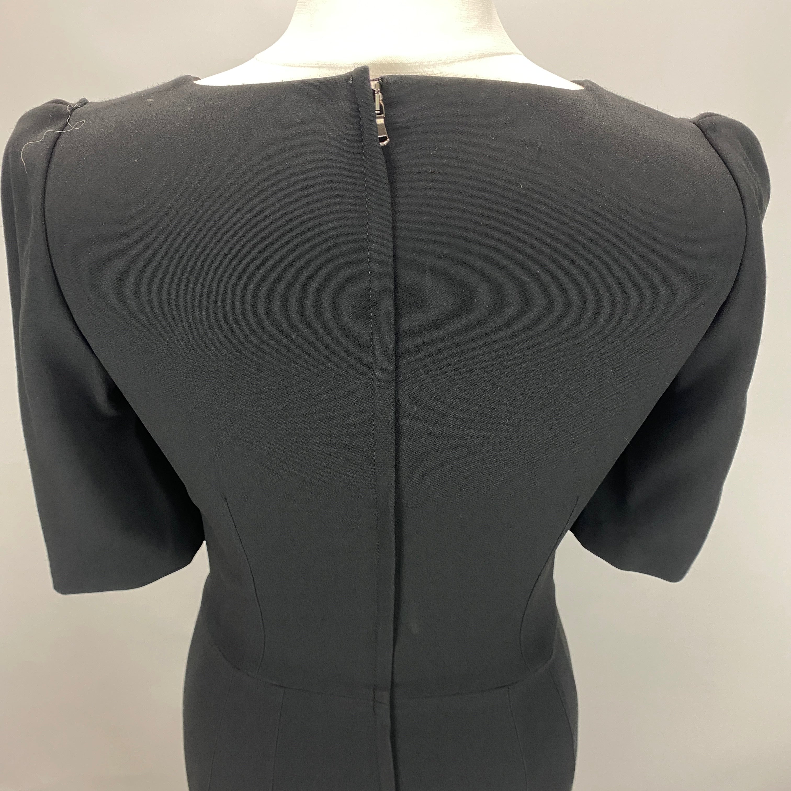 Dolce & Gabbana Brand New £1260 Black Crepe Classic Shift Dress S