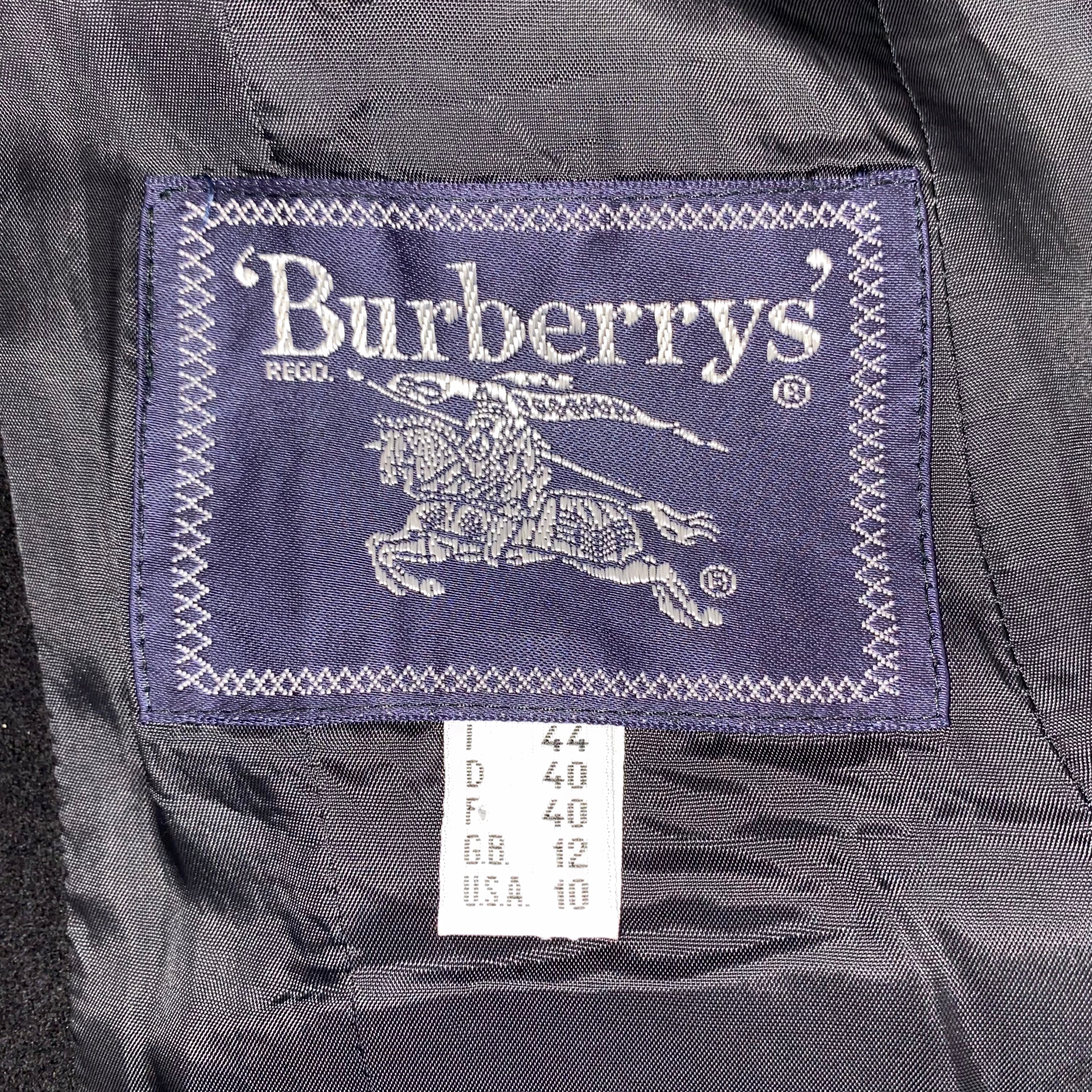 Burberry Black Wool Blazer Jacket M