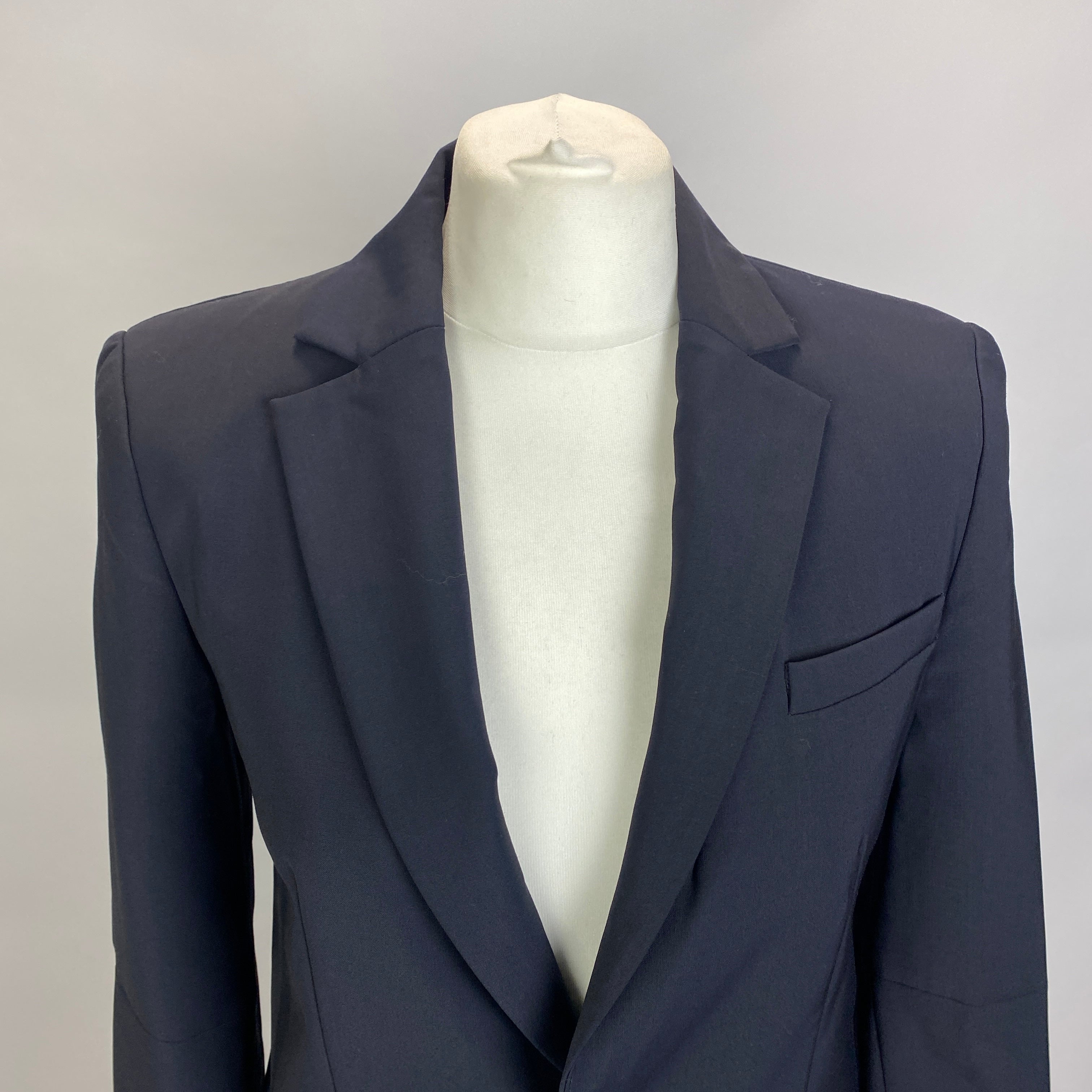 Tibi New $650 Navy Tropical Wool Cutout Sleeve Marlon Blazer XS