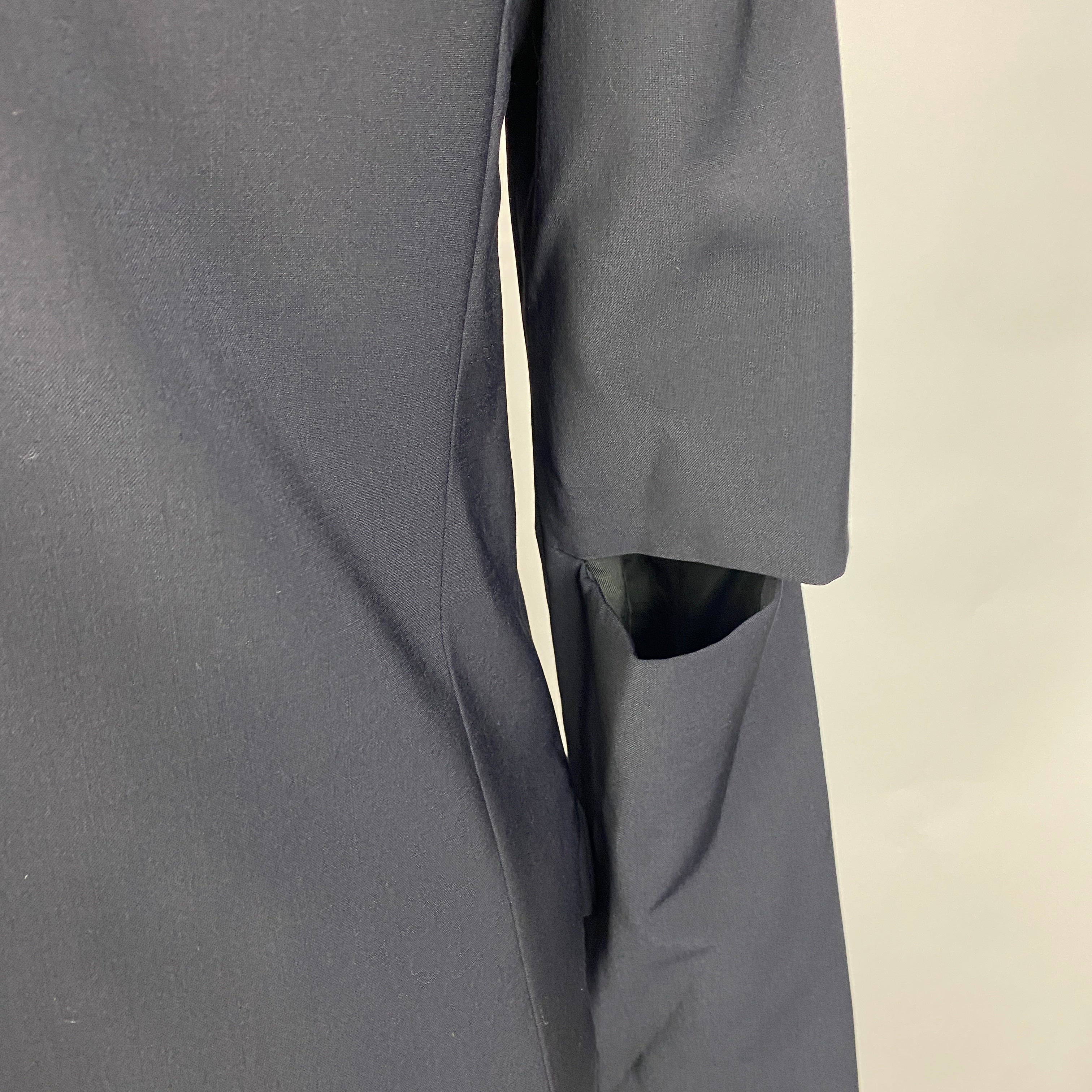Tibi New $650 Navy Tropical Wool Cutout Sleeve Marlon Blazer XS