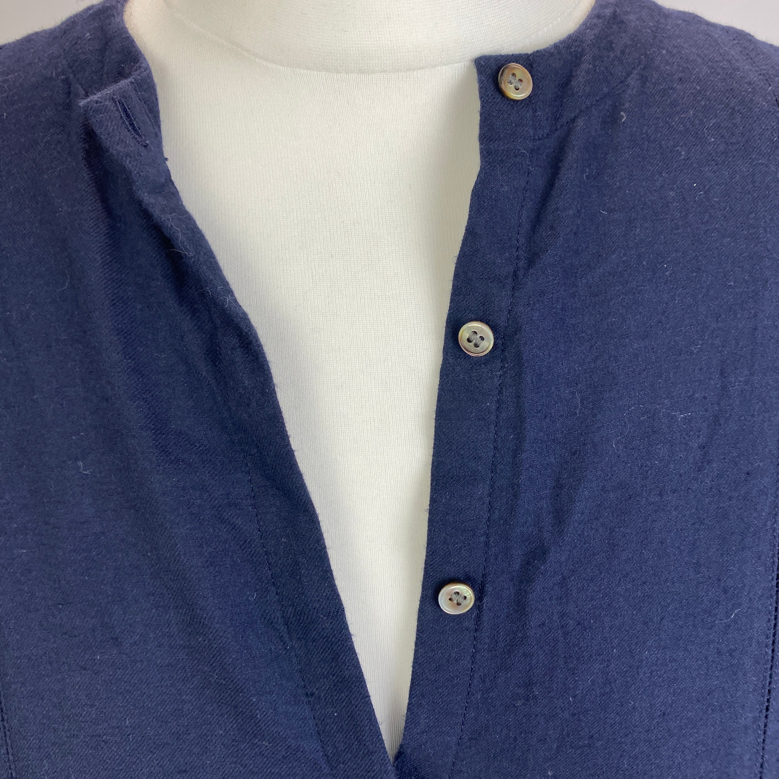 Aime Navy Brushed Cotton Maxi Dress XS/S/M