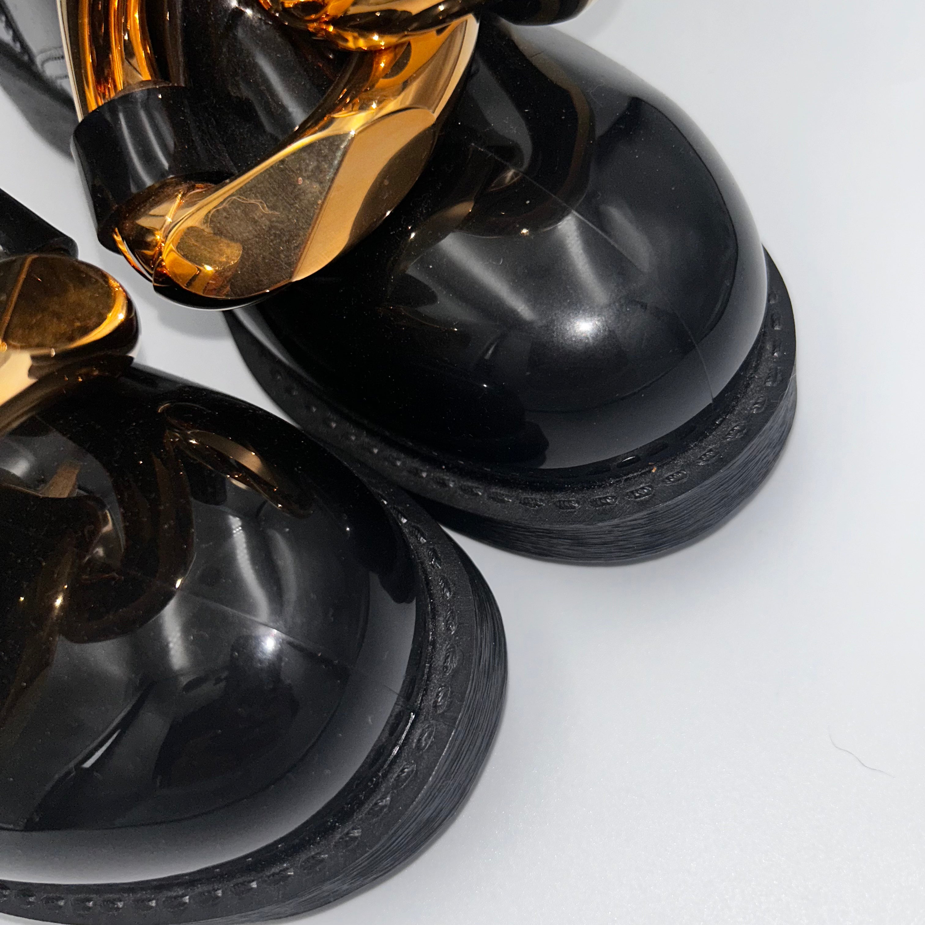 JW Anderson New £335 Black Chain Rubber Boots 40