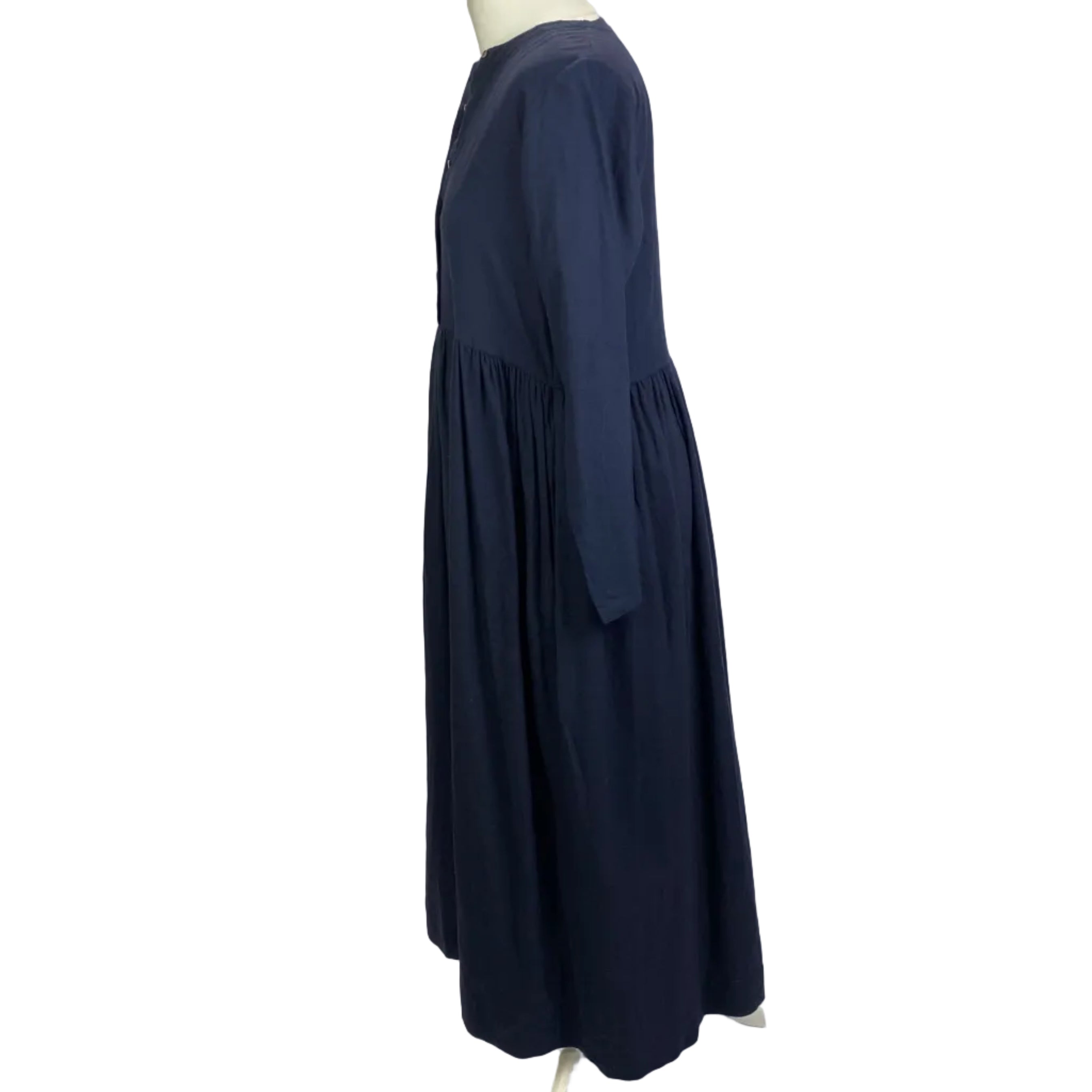 Aime Navy Brushed Cotton Maxi Dress XS/S/M