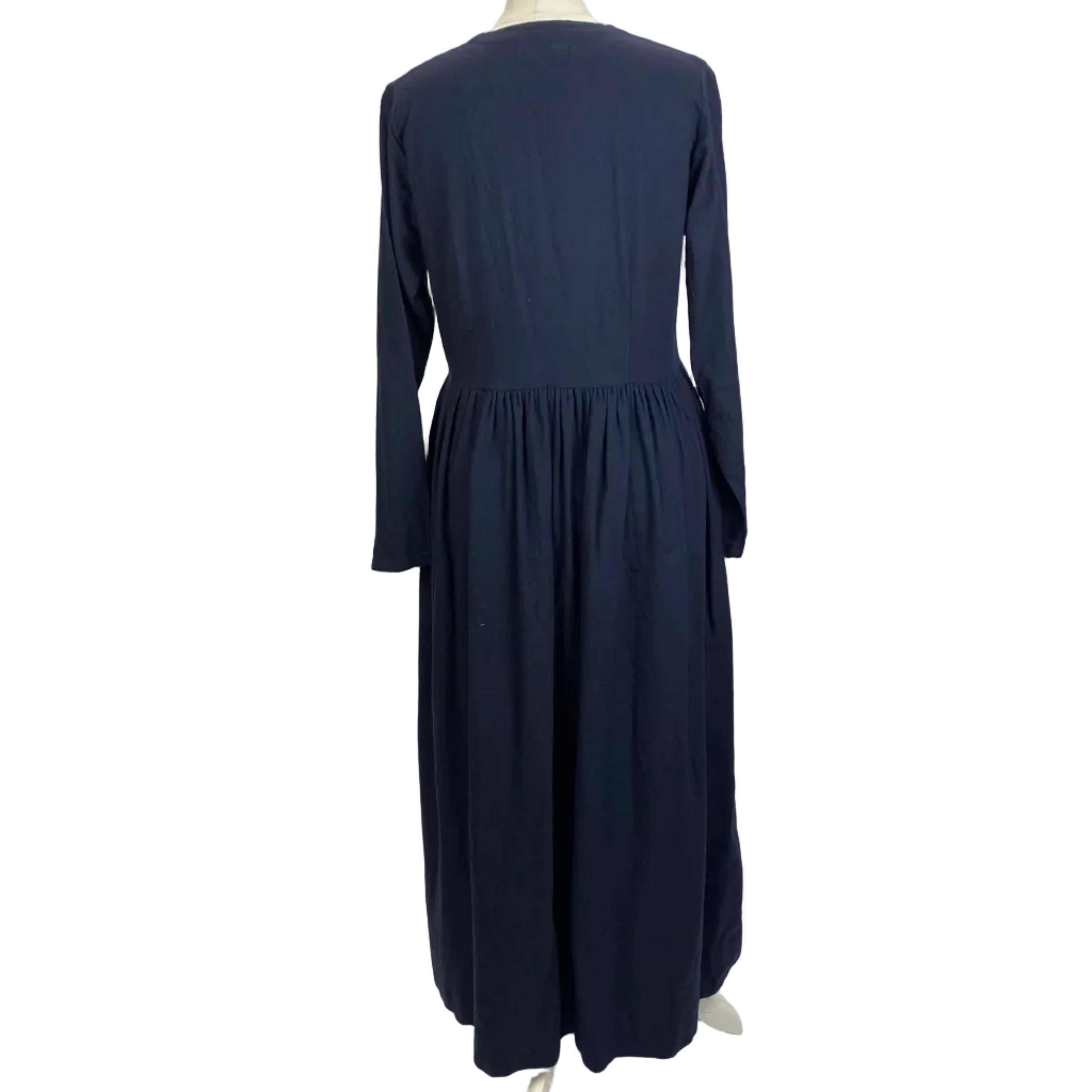 Aime Navy Brushed Cotton Maxi Dress XS/S/M