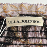 Ulla Johnson Black & Lilac Silk Chiffon Top S