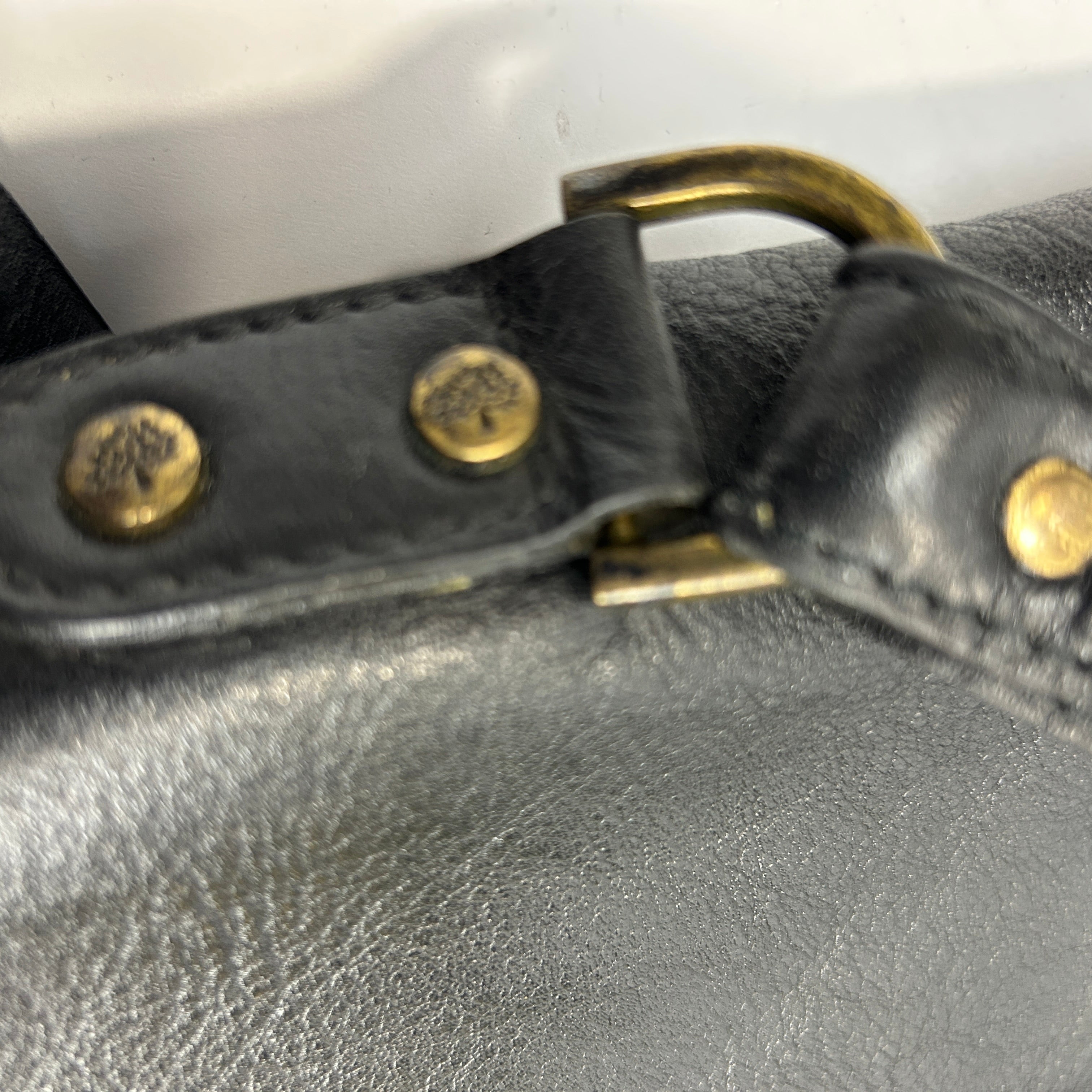 Mulberry Black Pebbled Leather Envelope Briefcase