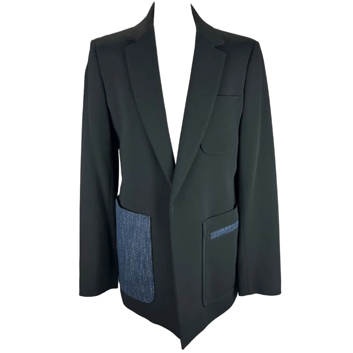 Sportmax Black Patchwork Pocket Blazer L