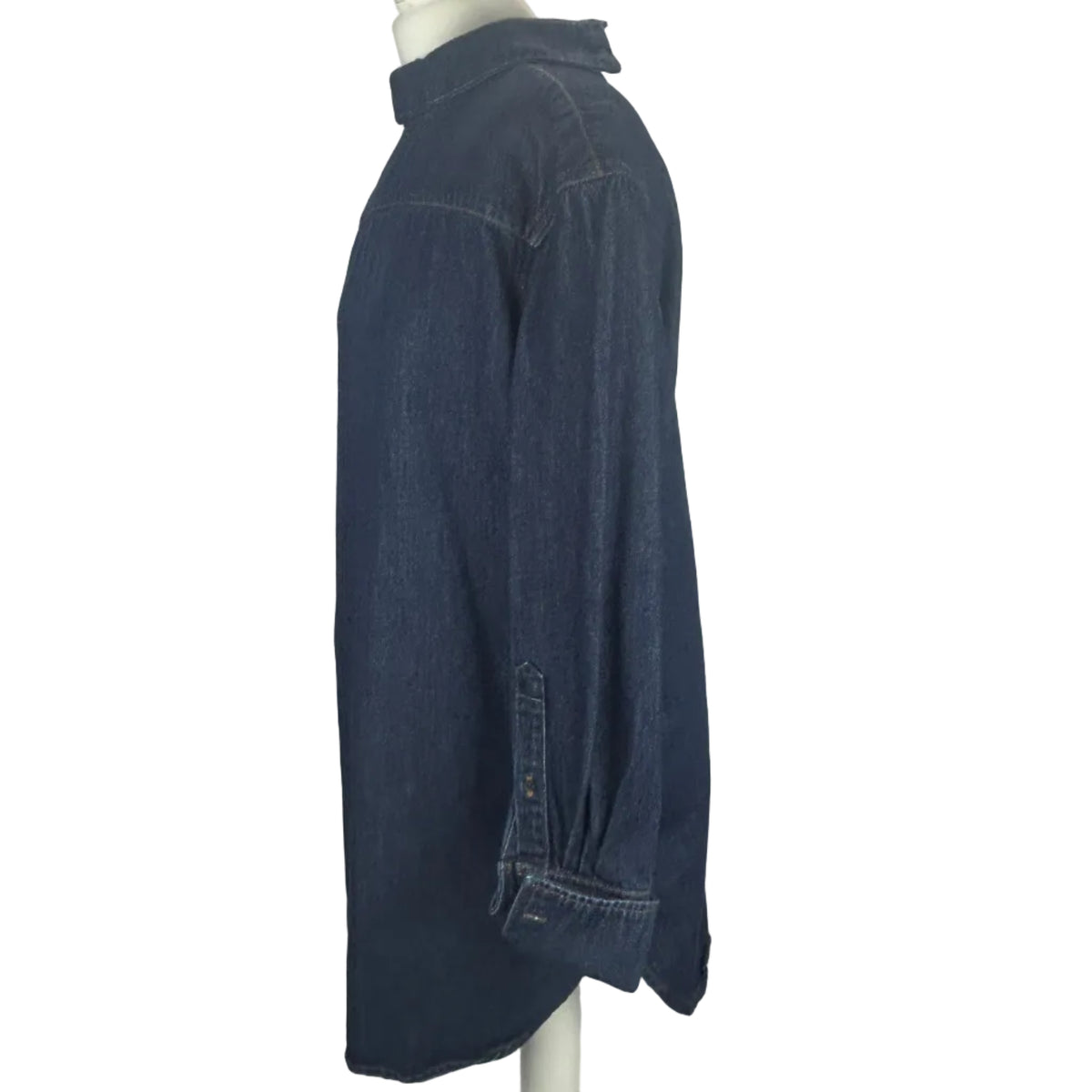 Dries Van Noten Dark Denim Shirtdress L