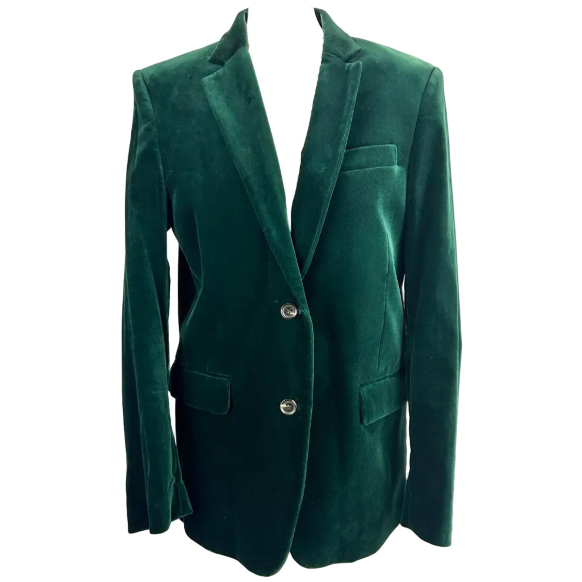 Soeur New £340 Bottle Green Velvet Classic Blazer M