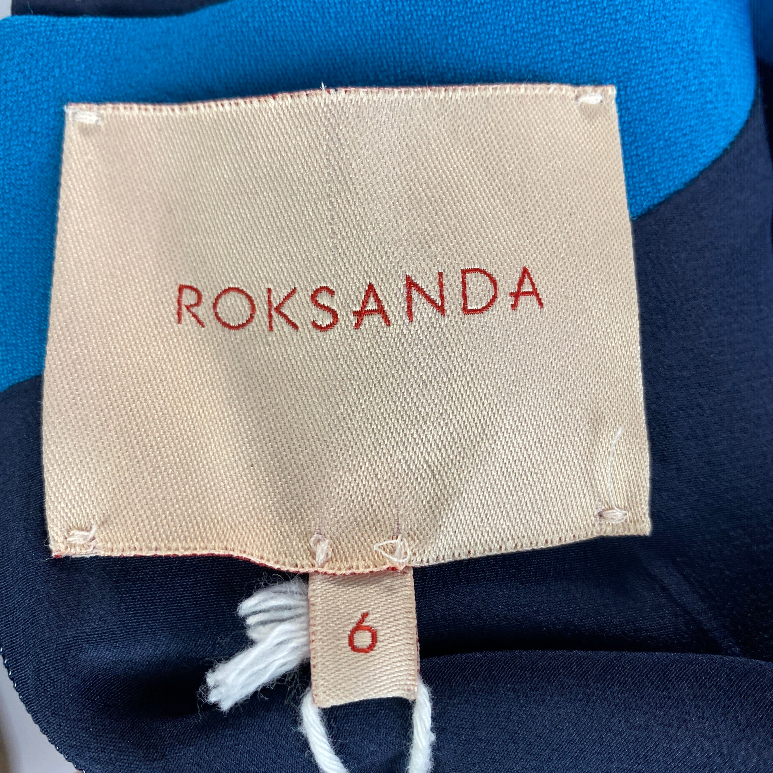Roksanda New Peacock Crepe Origami Sleeve Midi Dress XXS