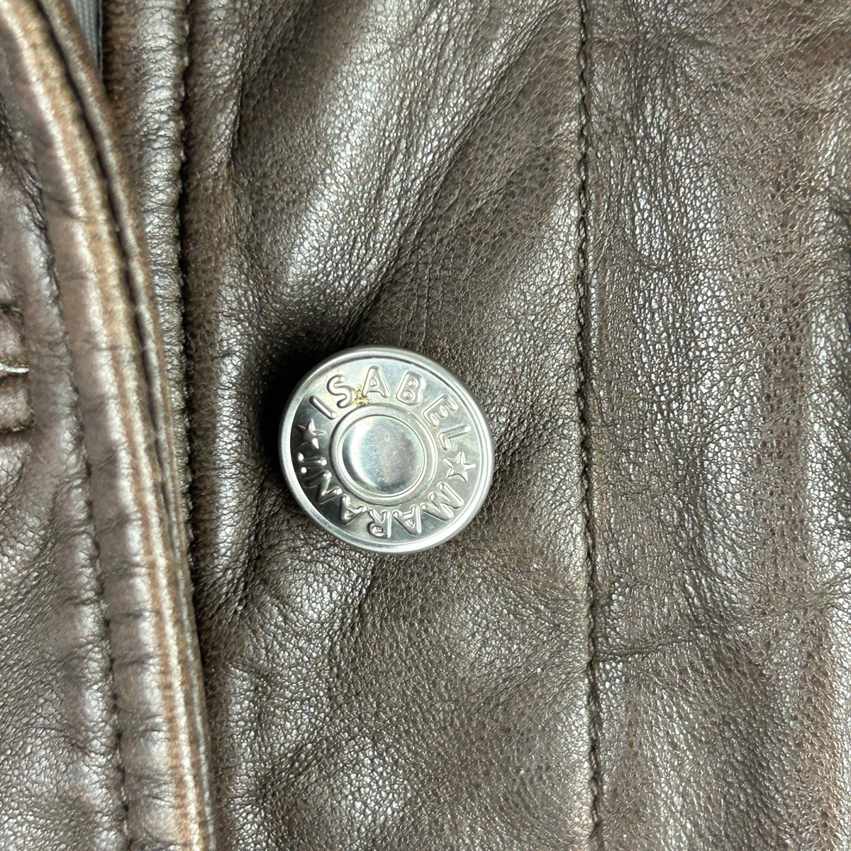 Isabel Marant Etoile £500 Chocolate Leather Bering Jacket M
