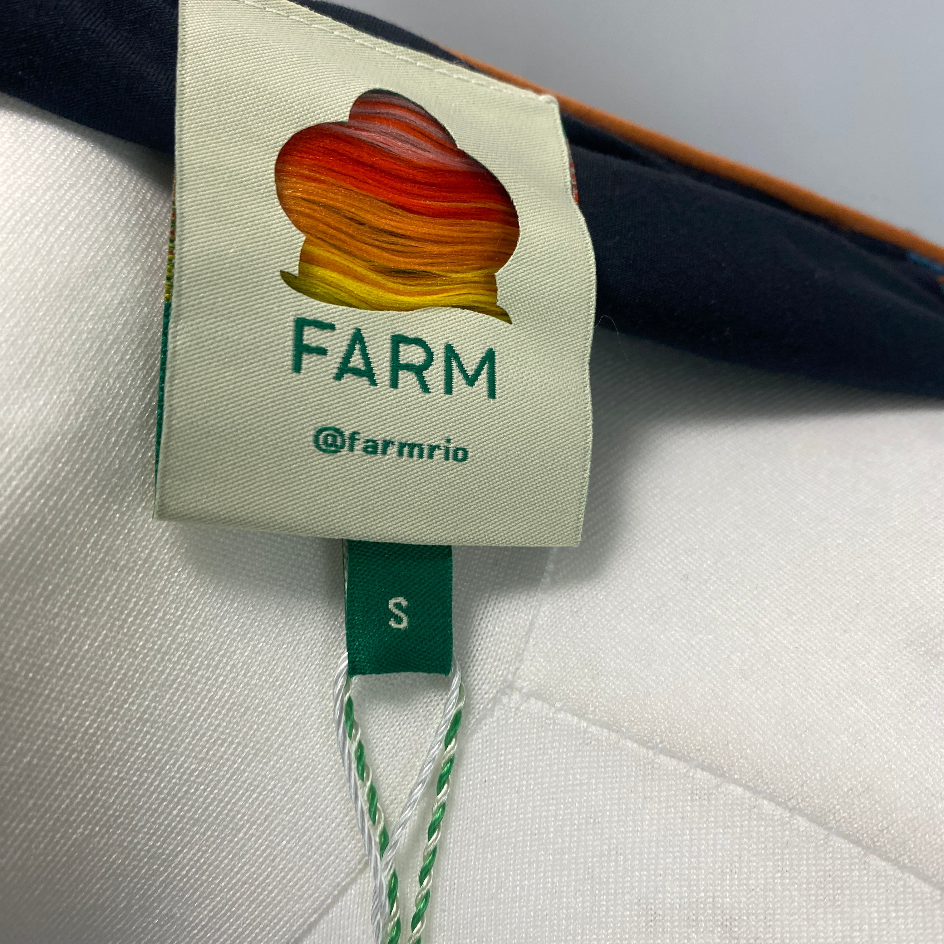 Farm Rio £340 Black Tapestry Blossom Wrap Midi Dress S