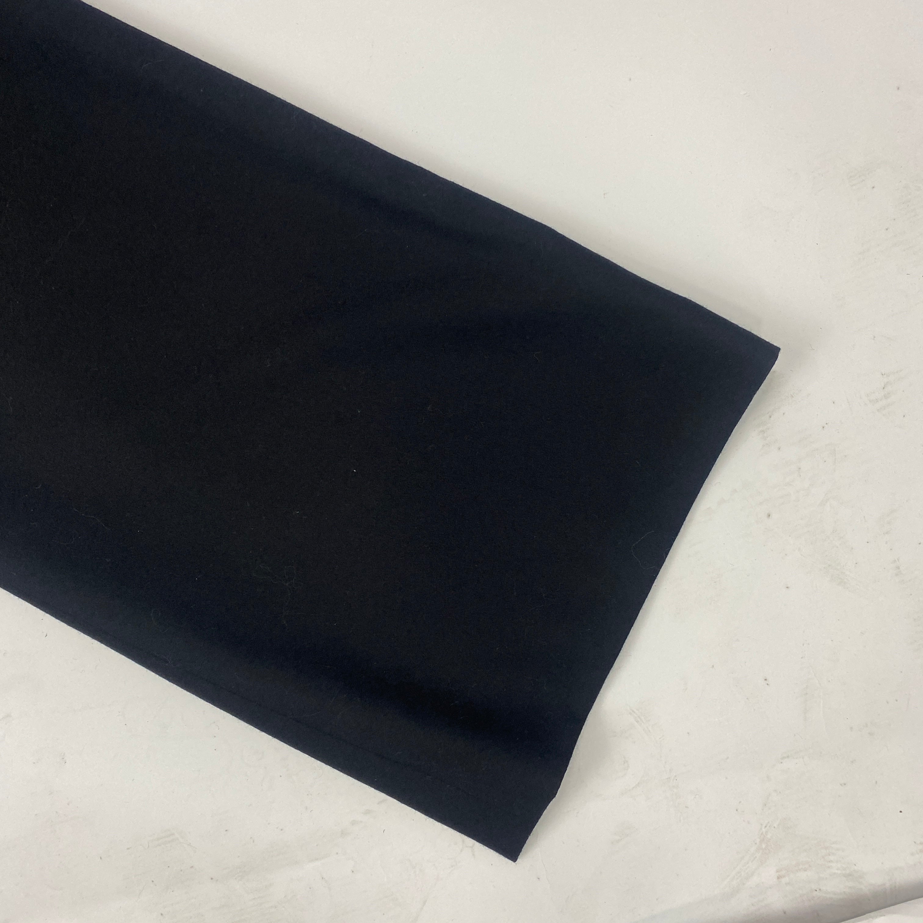 Chanel Black Wool & Cashmere Wide Leg Trousers S