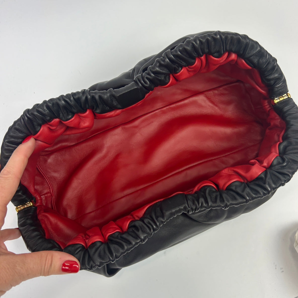 Mansur Gavriel New £531 Black Cloud Underarm Clutch Bag