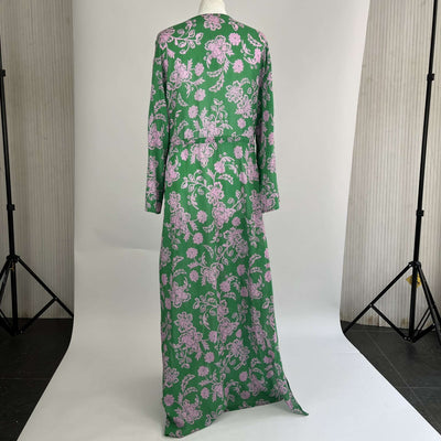 Xirena Emerald Floral Cotton Maxi Dress M