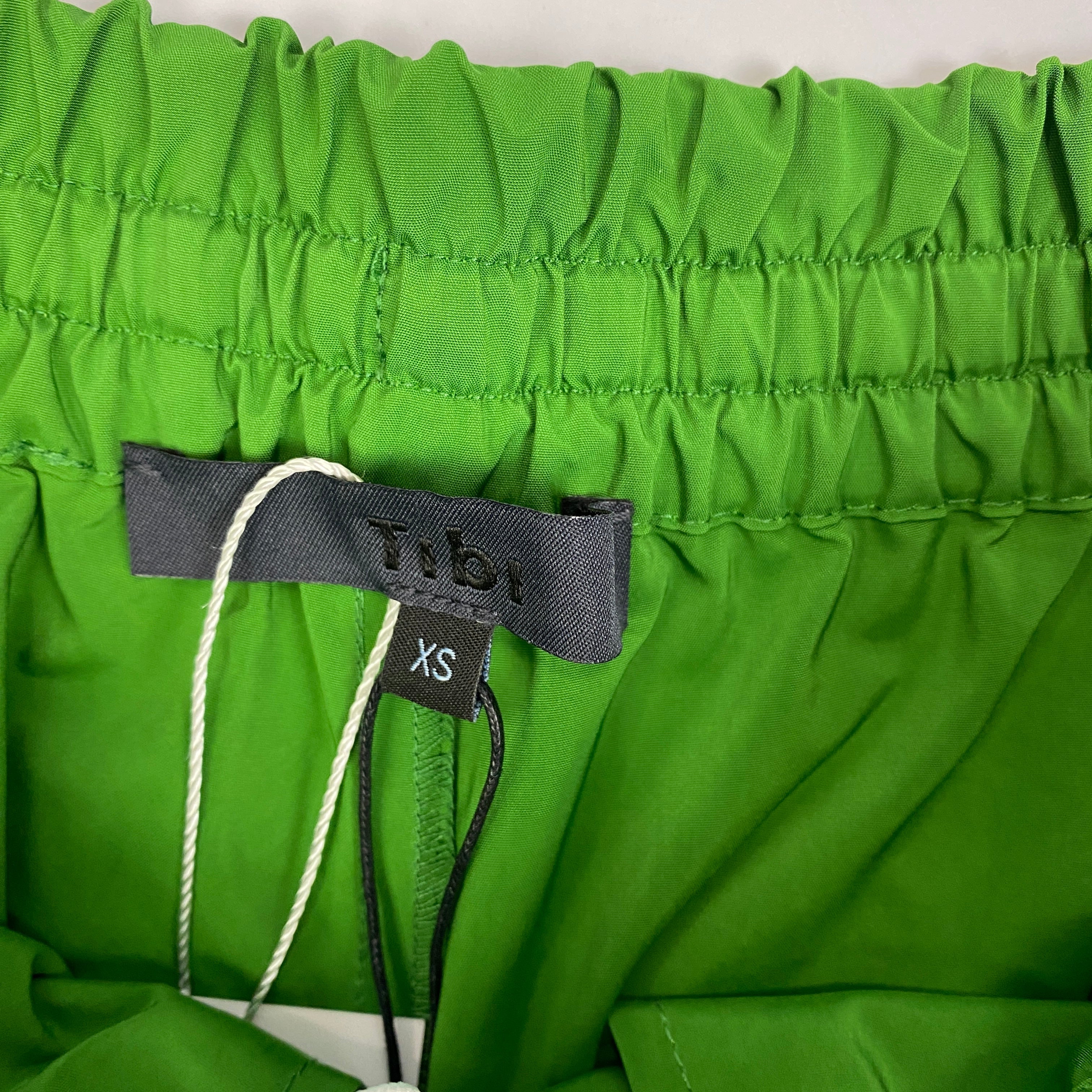 Tibi New £735 Emerald Poppered Nylon Track Pants XS