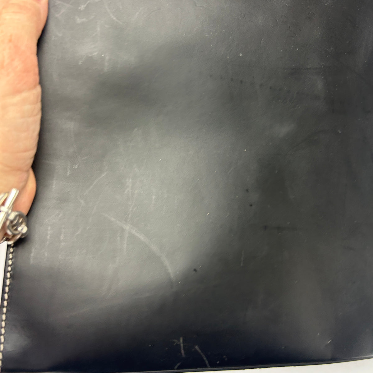 Martin Margiela Black Leather Satchel Tote Bag