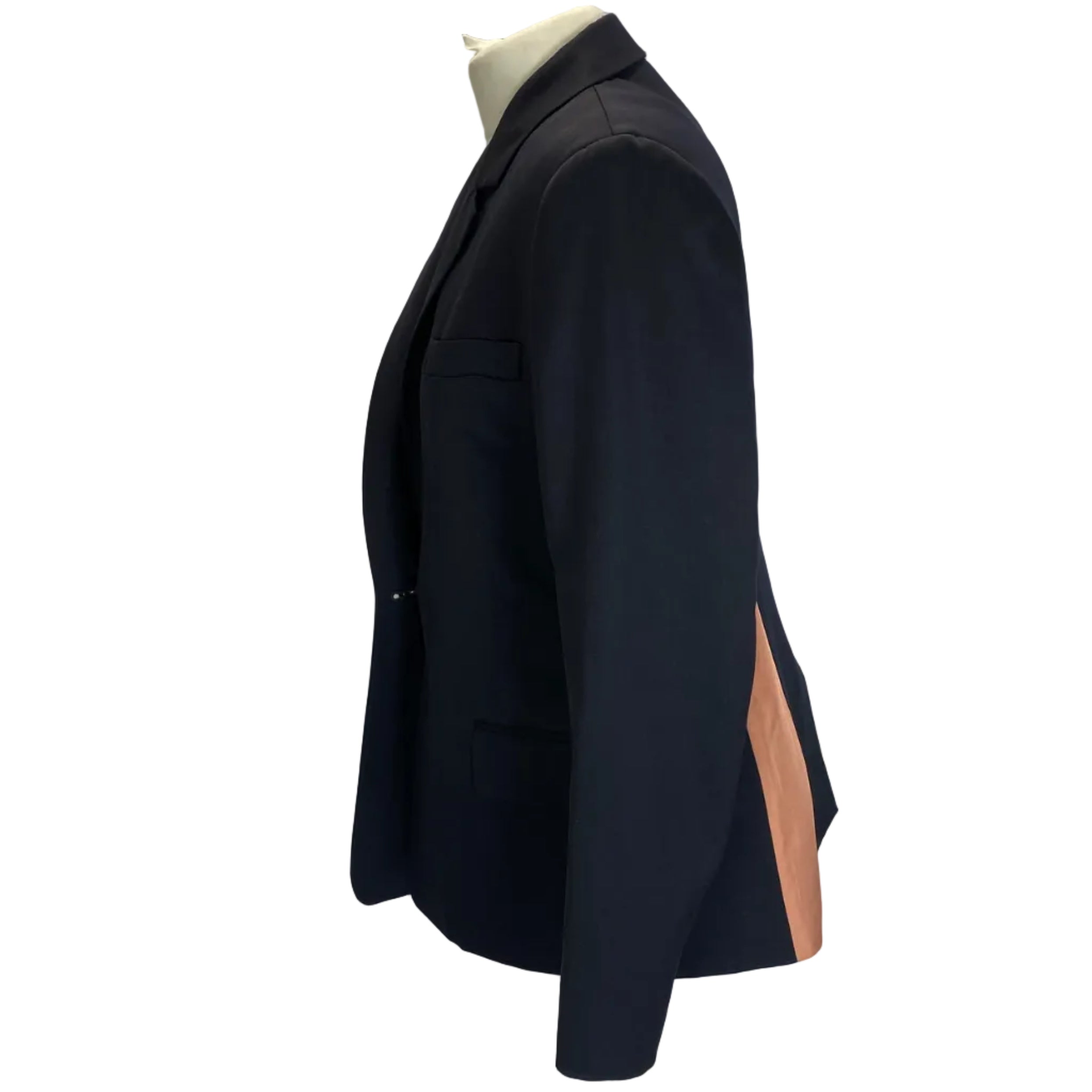 Roksanda Navy & Nude Wool Single Button Blazer L