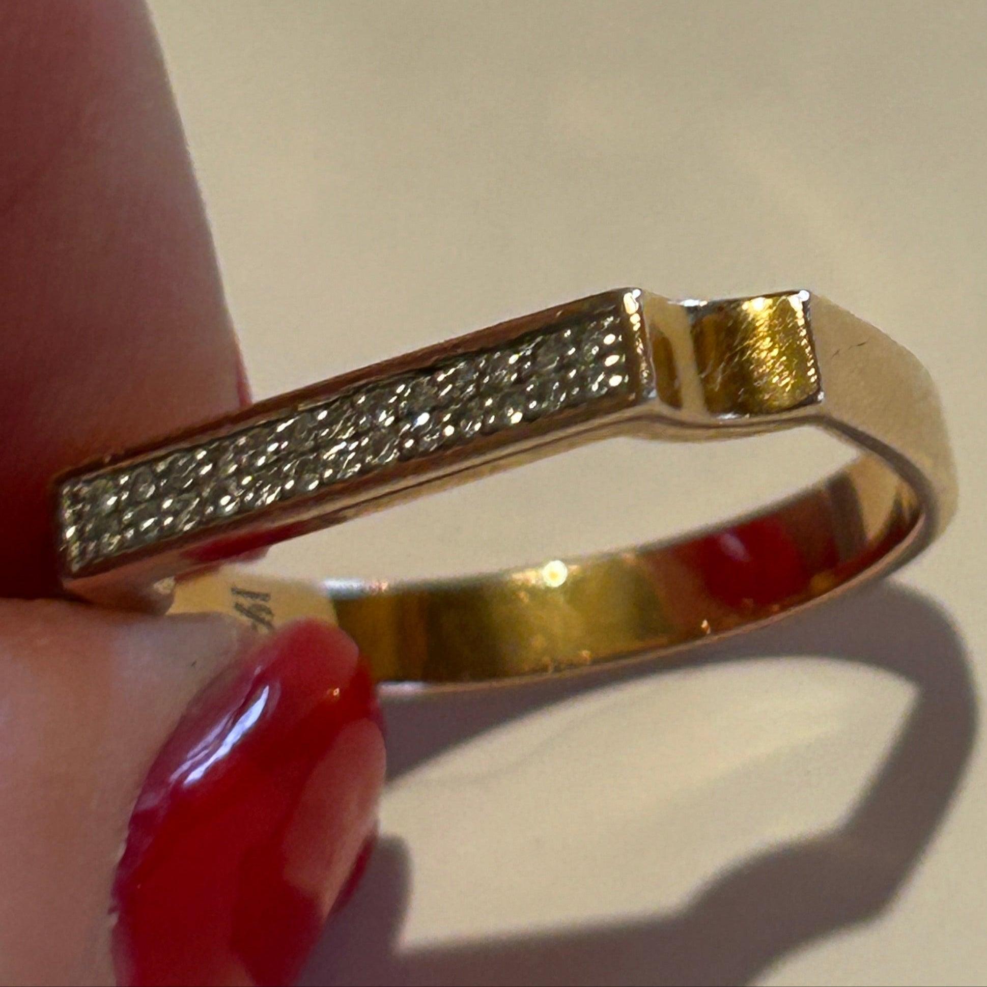 Monica Vinader £150 Gold Vermeil Signature Thin Diamond Ring