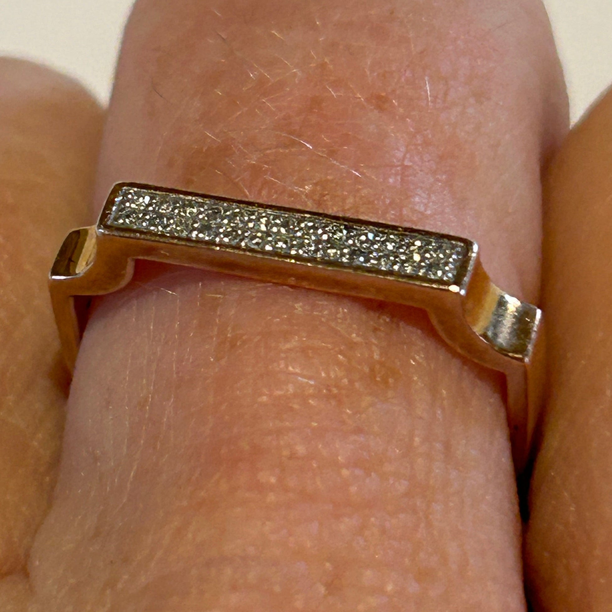 Monica Vinader £150 Gold Vermeil Signature Thin Diamond Ring