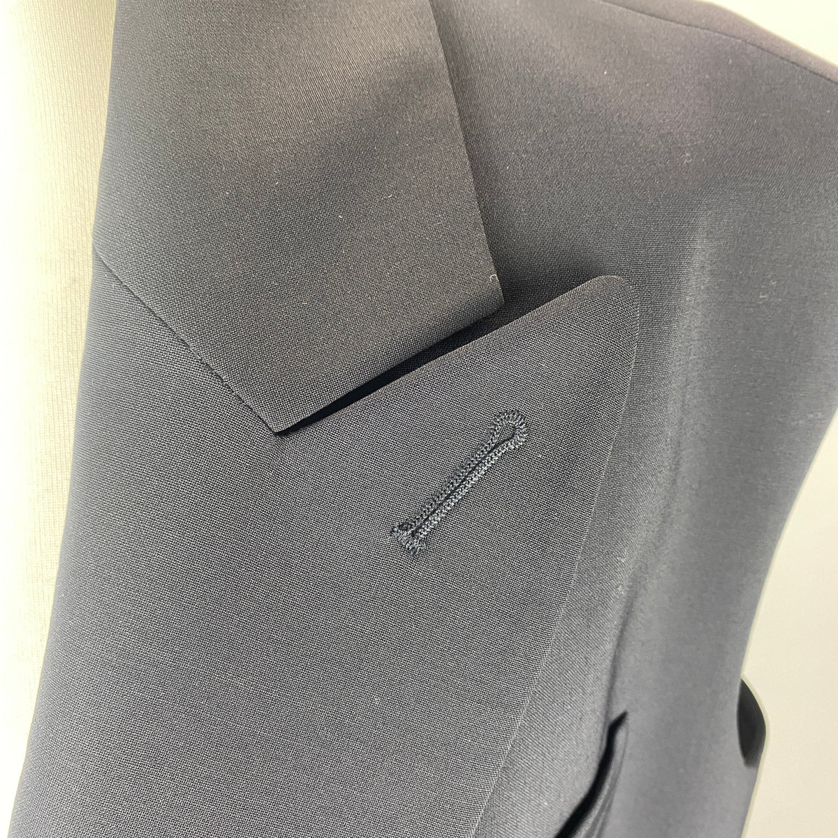 Tibi New £400 Navy Tropical Wool Sleeveless Liam Jacket XS