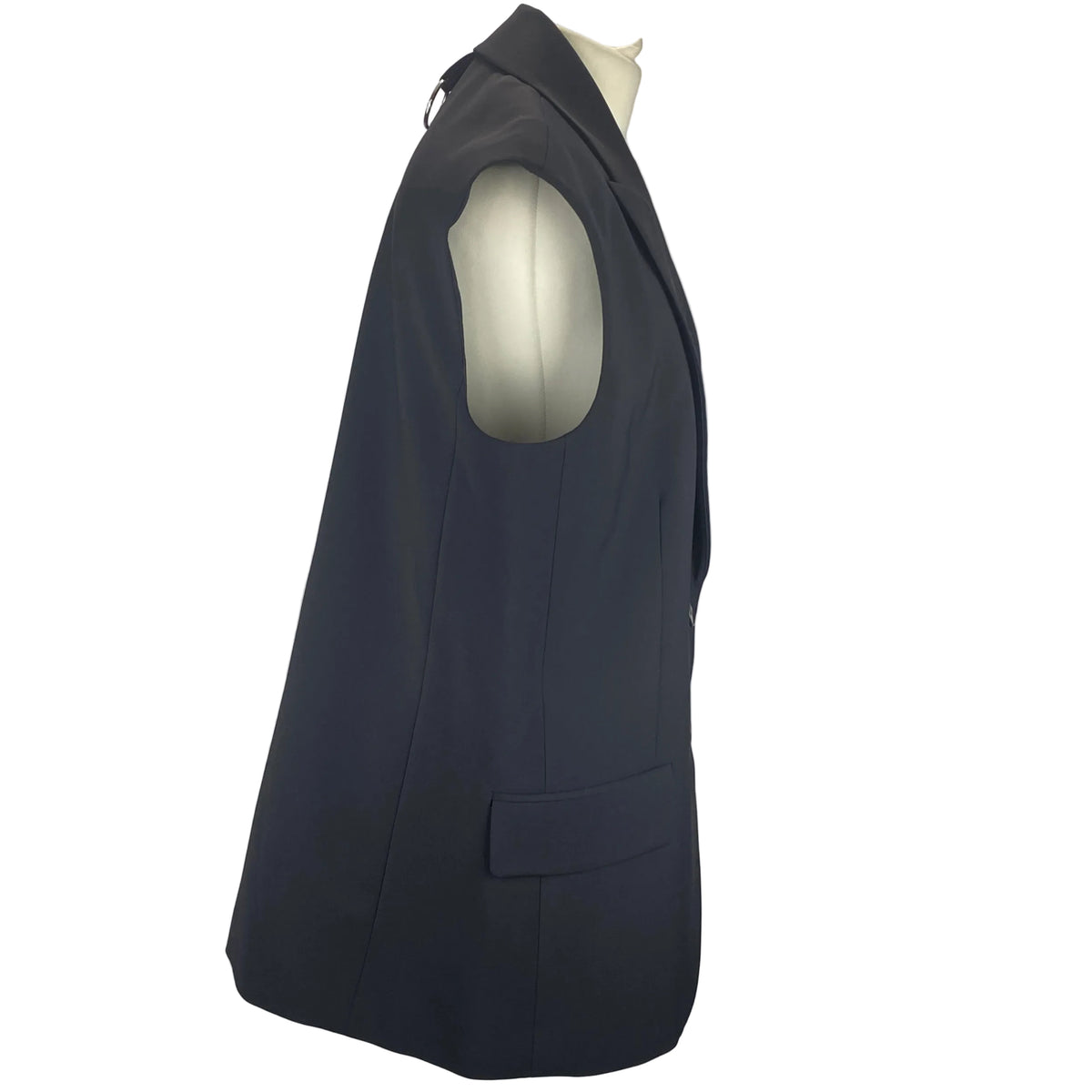 Tibi New £400 Navy Tropical Wool Sleeveless Liam Jacket XS