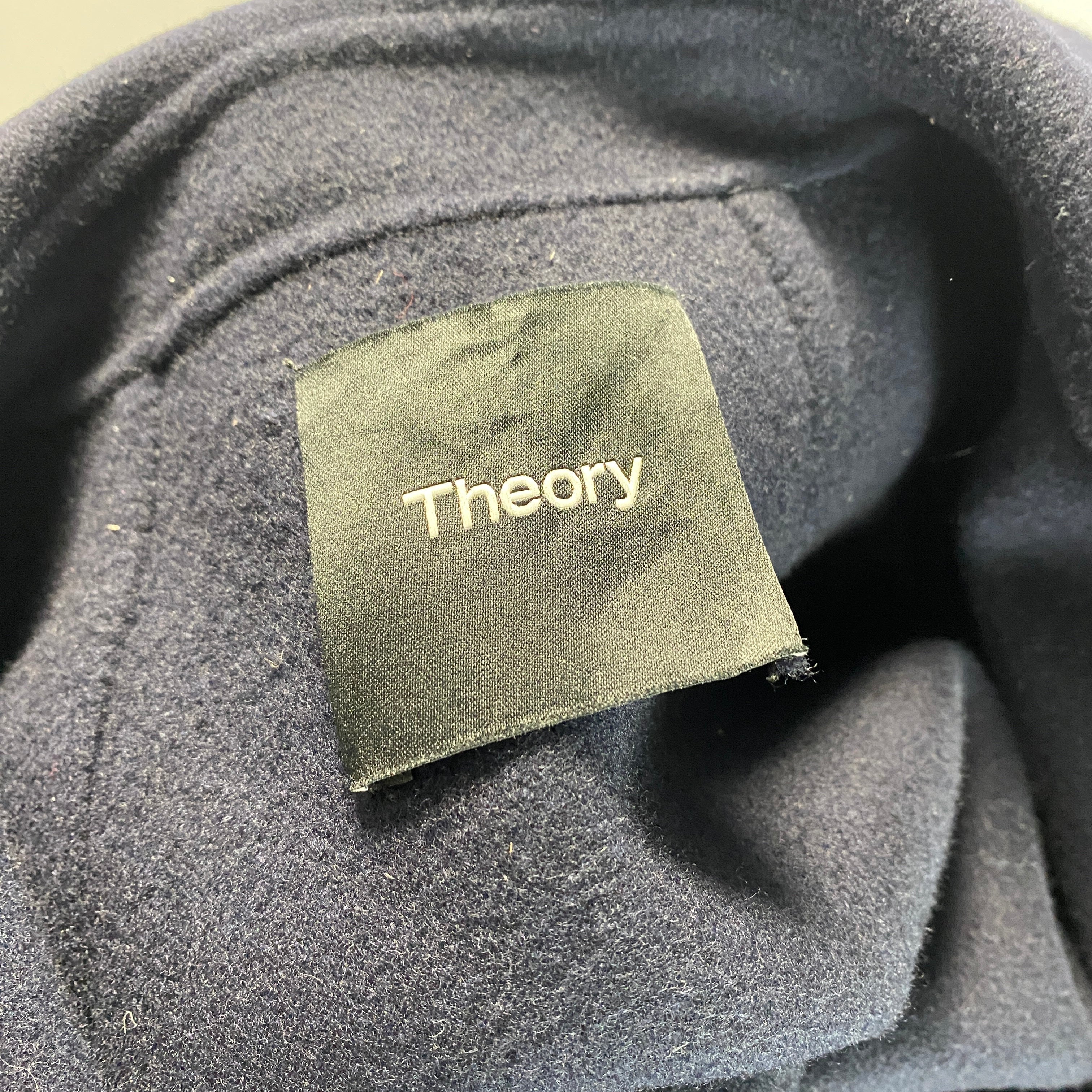 Theory Navy Wool & Cashmere Lightweight Blanket Jacket S