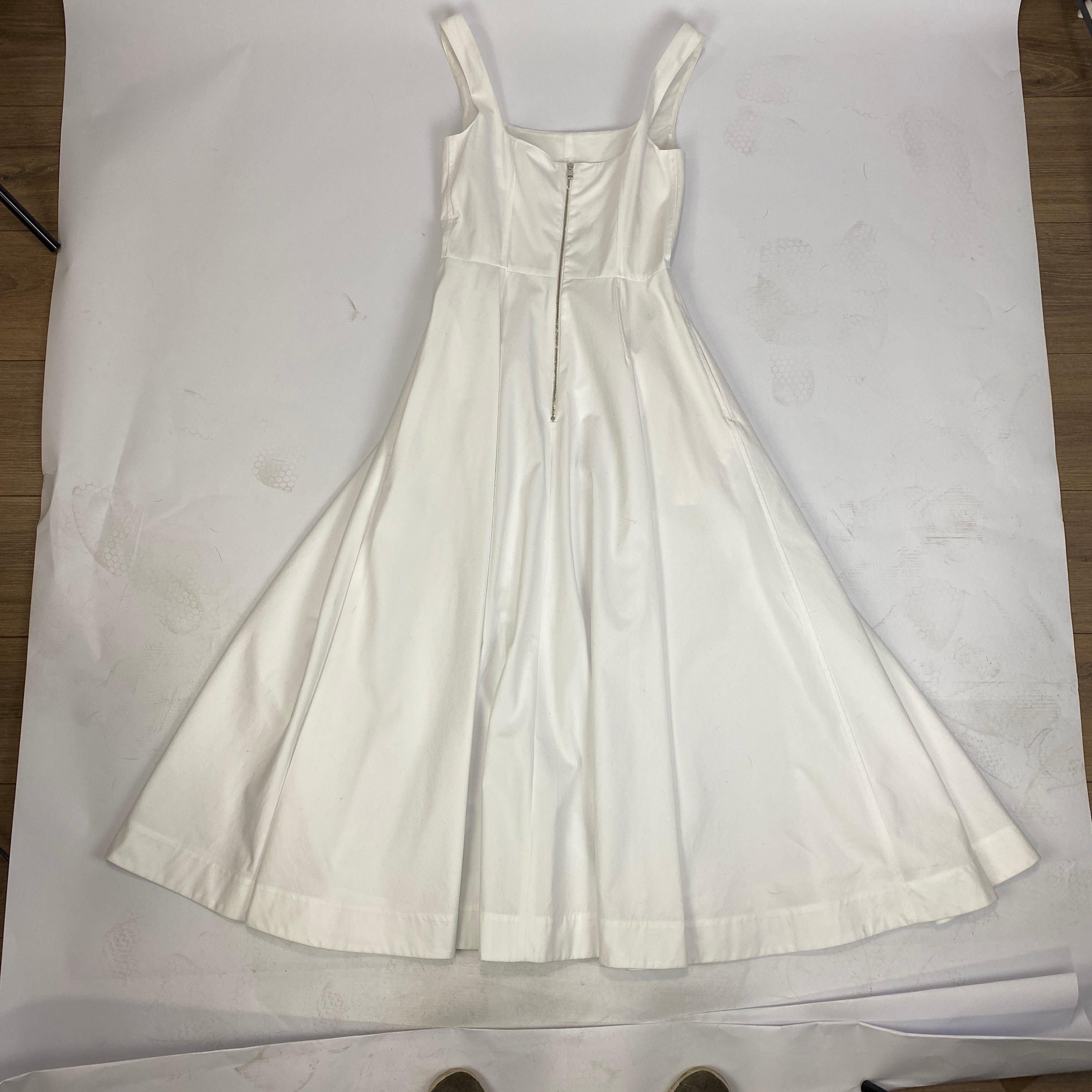 Sportmax New White Cotton Poplin Maxi Dress XXS