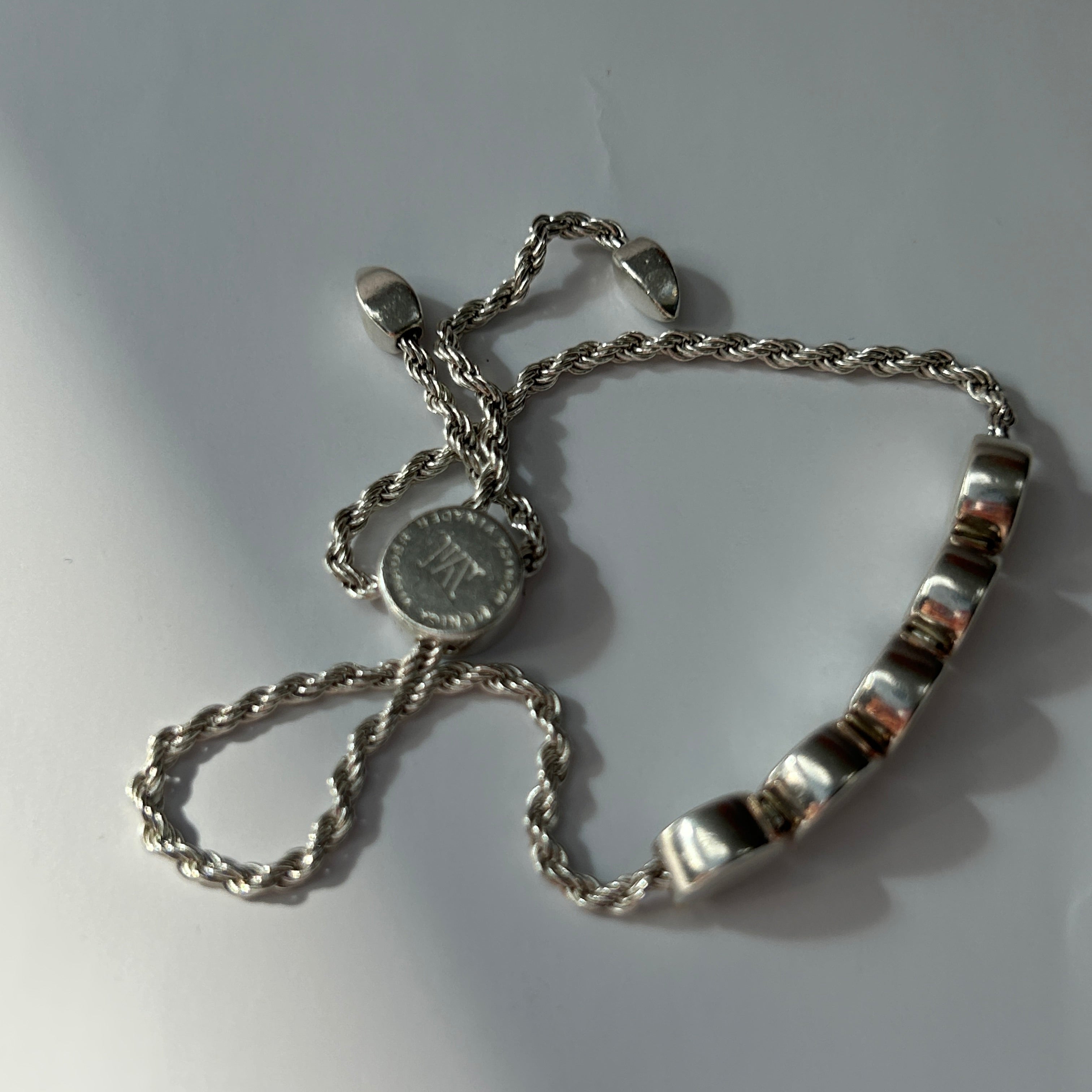 Monica Vinader £230 Silver Linear Bead Friendship Chain Bracelet