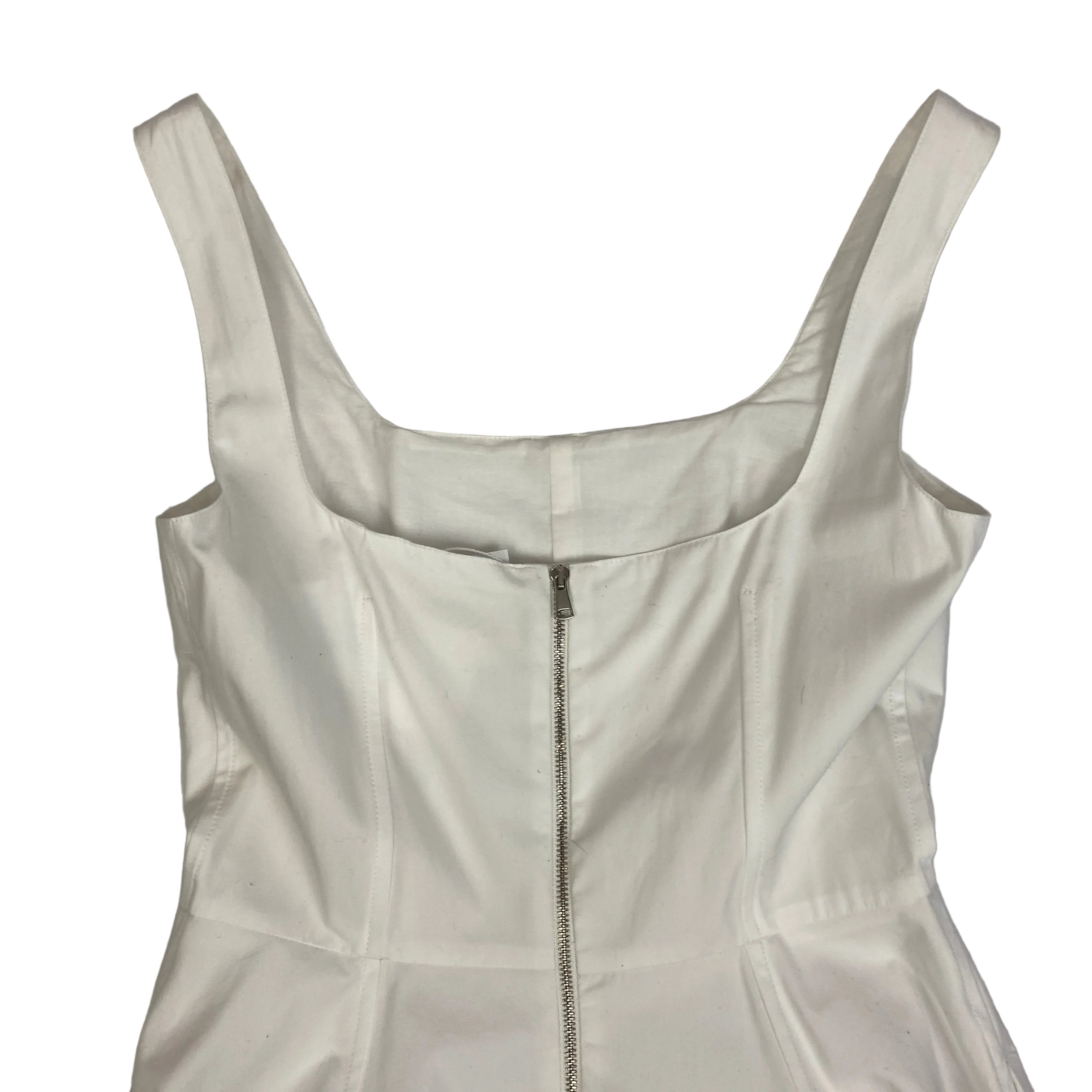 Sportmax New White Cotton Poplin Maxi Dress XXS