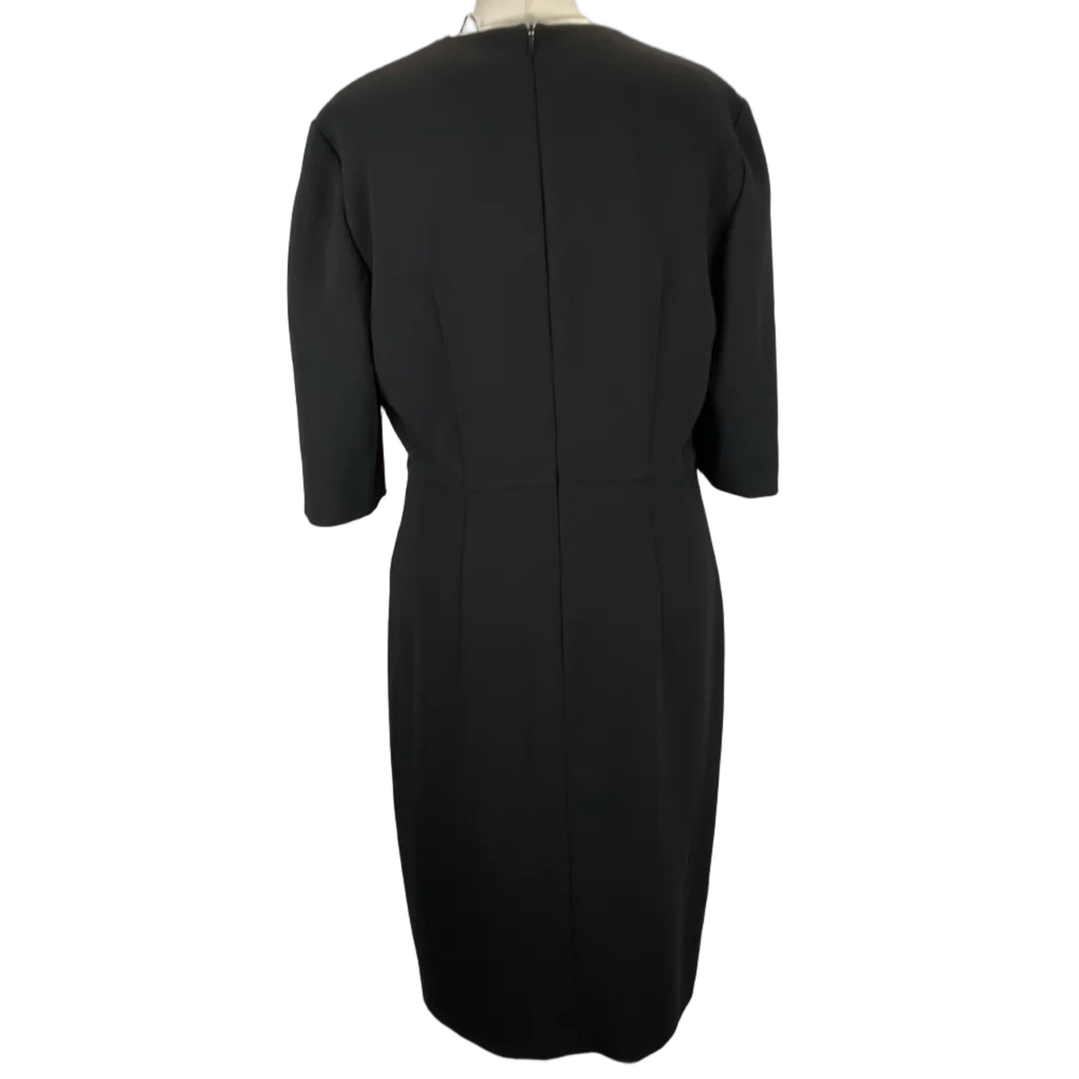 Hugo Boss New £389 Black Light Crepe Midi Dress XL