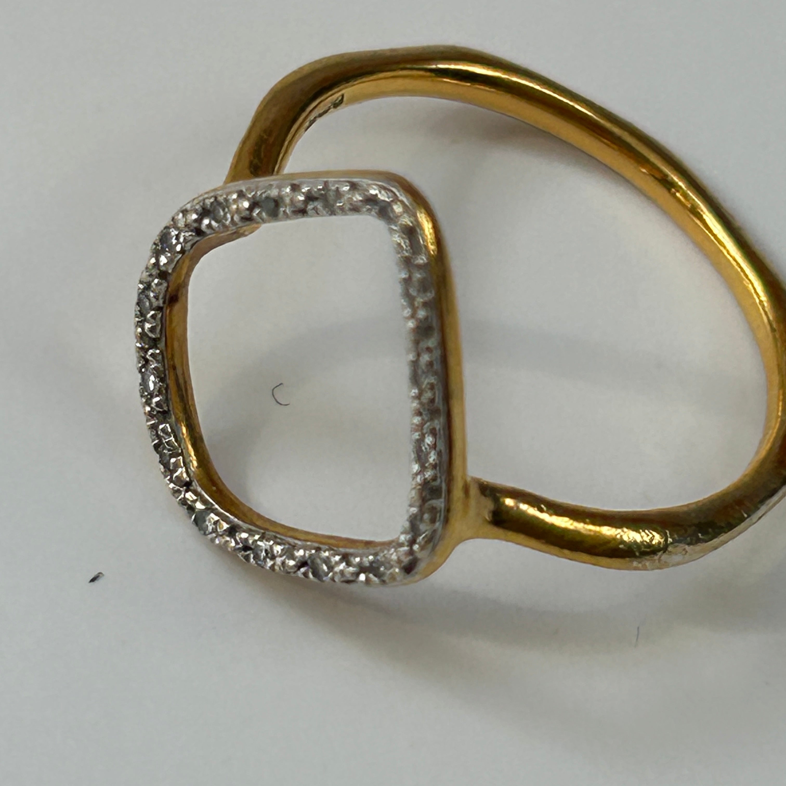 Monica Vinader £180 Gold Riva Kite Diamond Ring