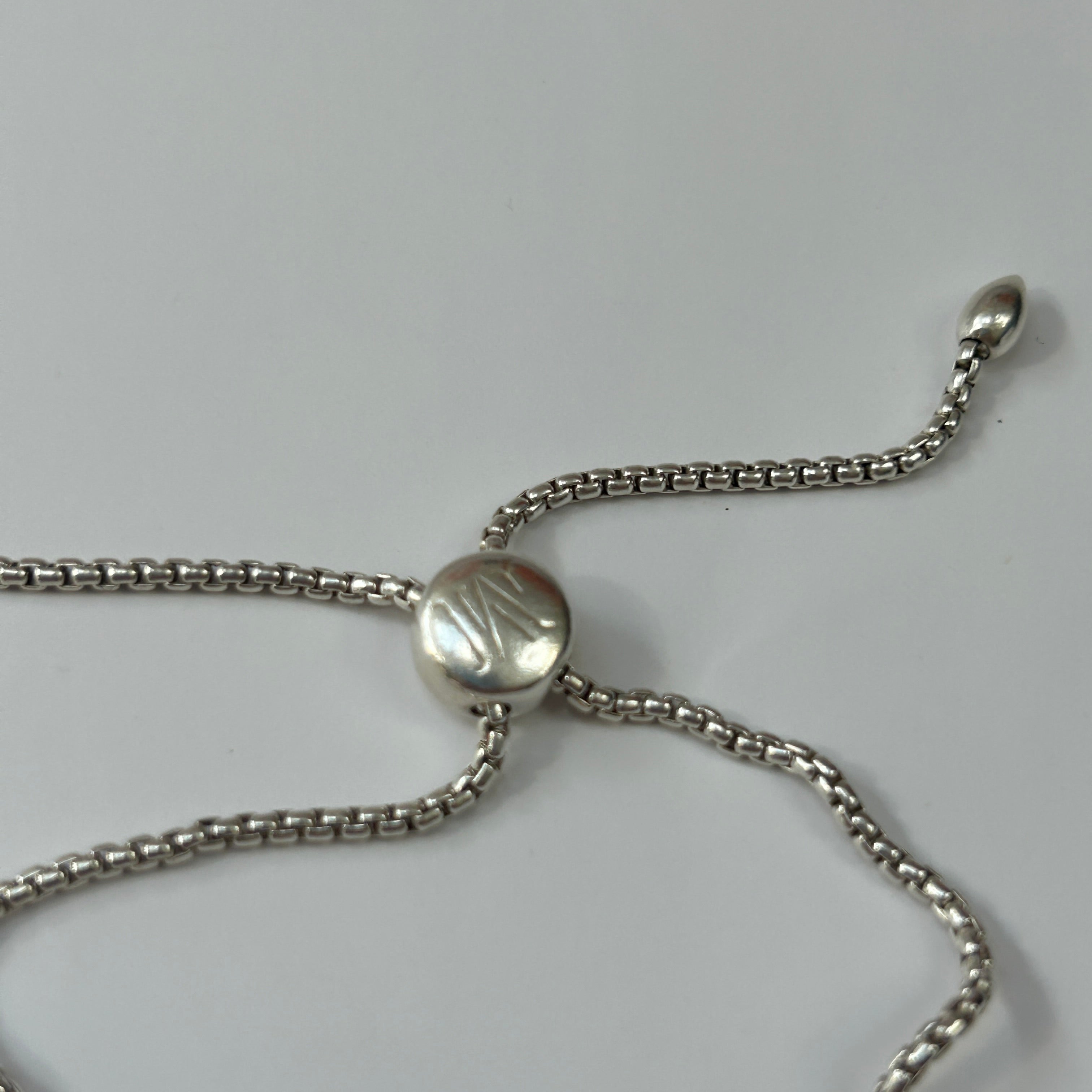 Monica Vinader £950 Silver Baja Diamond Bracelet