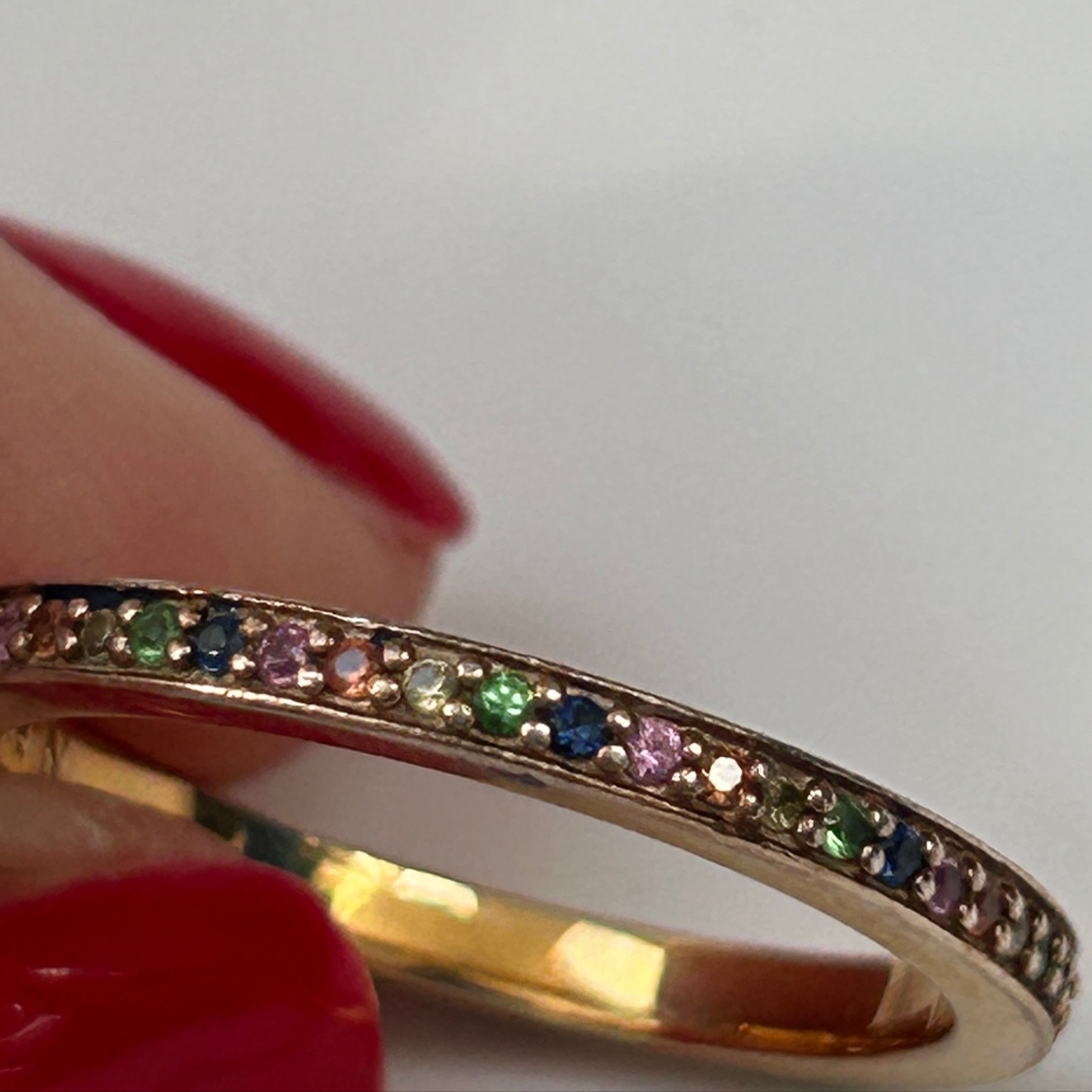 Monica Vinader £200 Gold Skinny Sapphire Eternity Ring