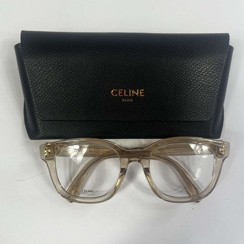 Celine Brand New £300 Light Brown Crystal Optical Glasses CL50098I