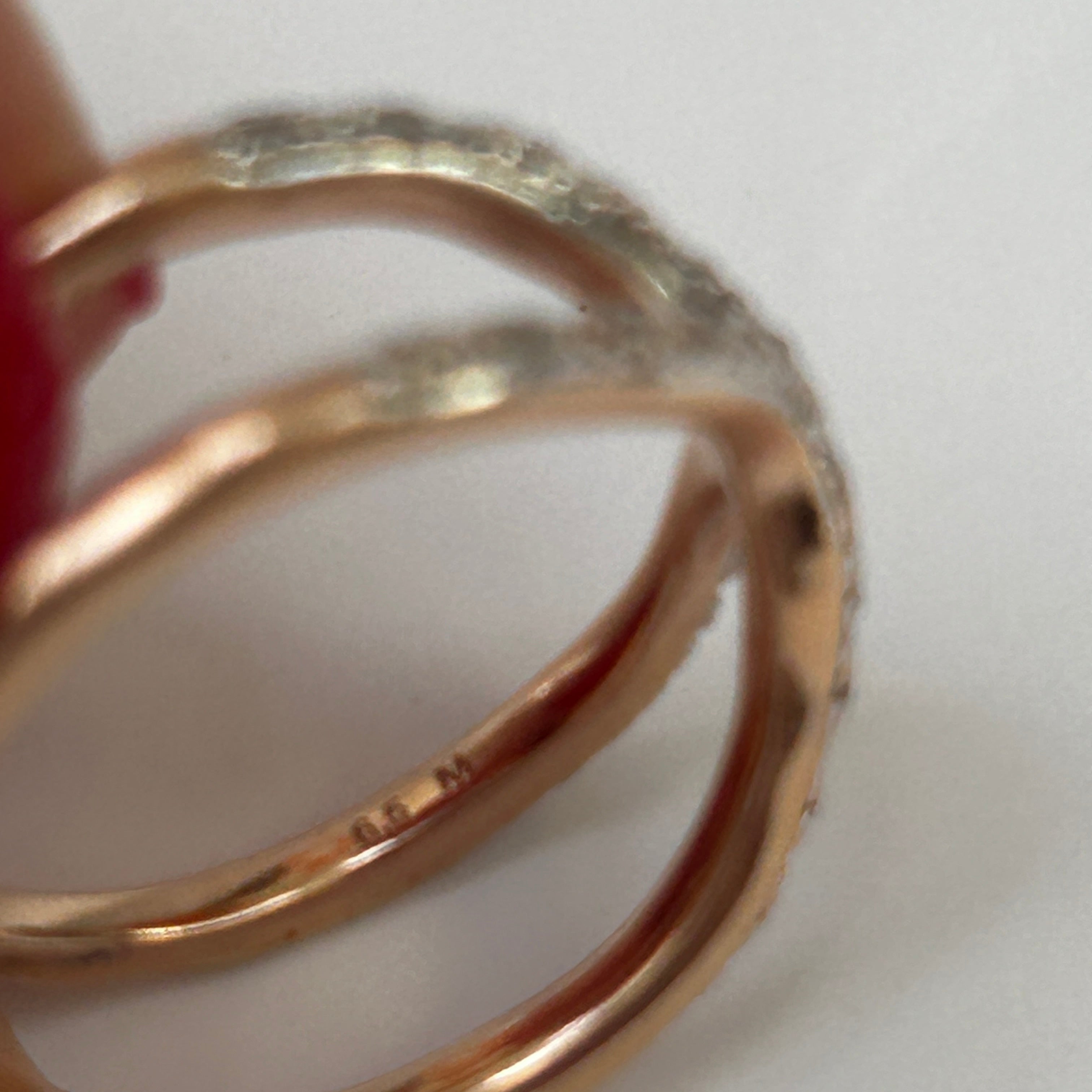 Monica Vinader £250 Gold Vermeil Riva Wave Cross Ring