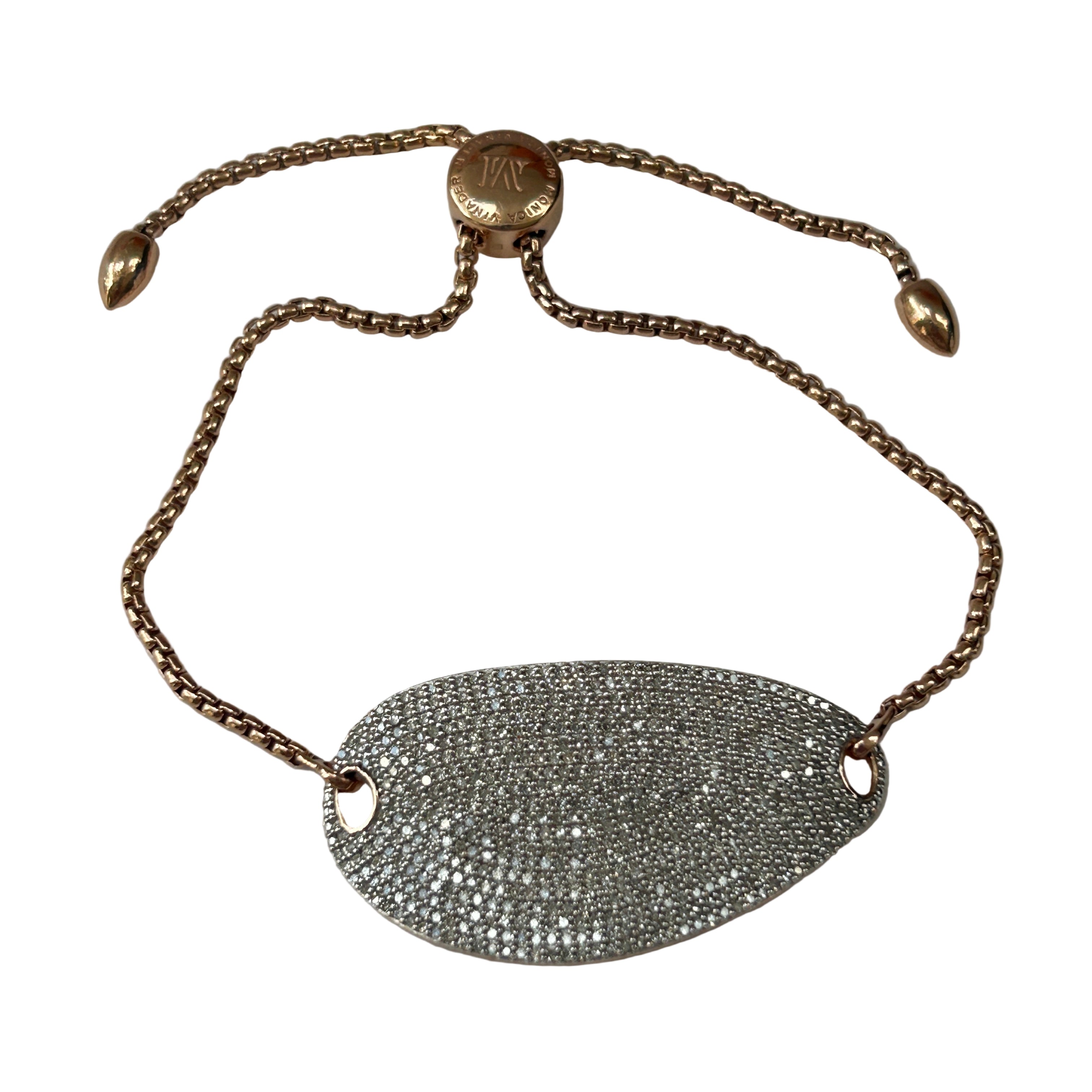 Monica Vinader £2495 Gold Nura Diamond Friendship Bracelet