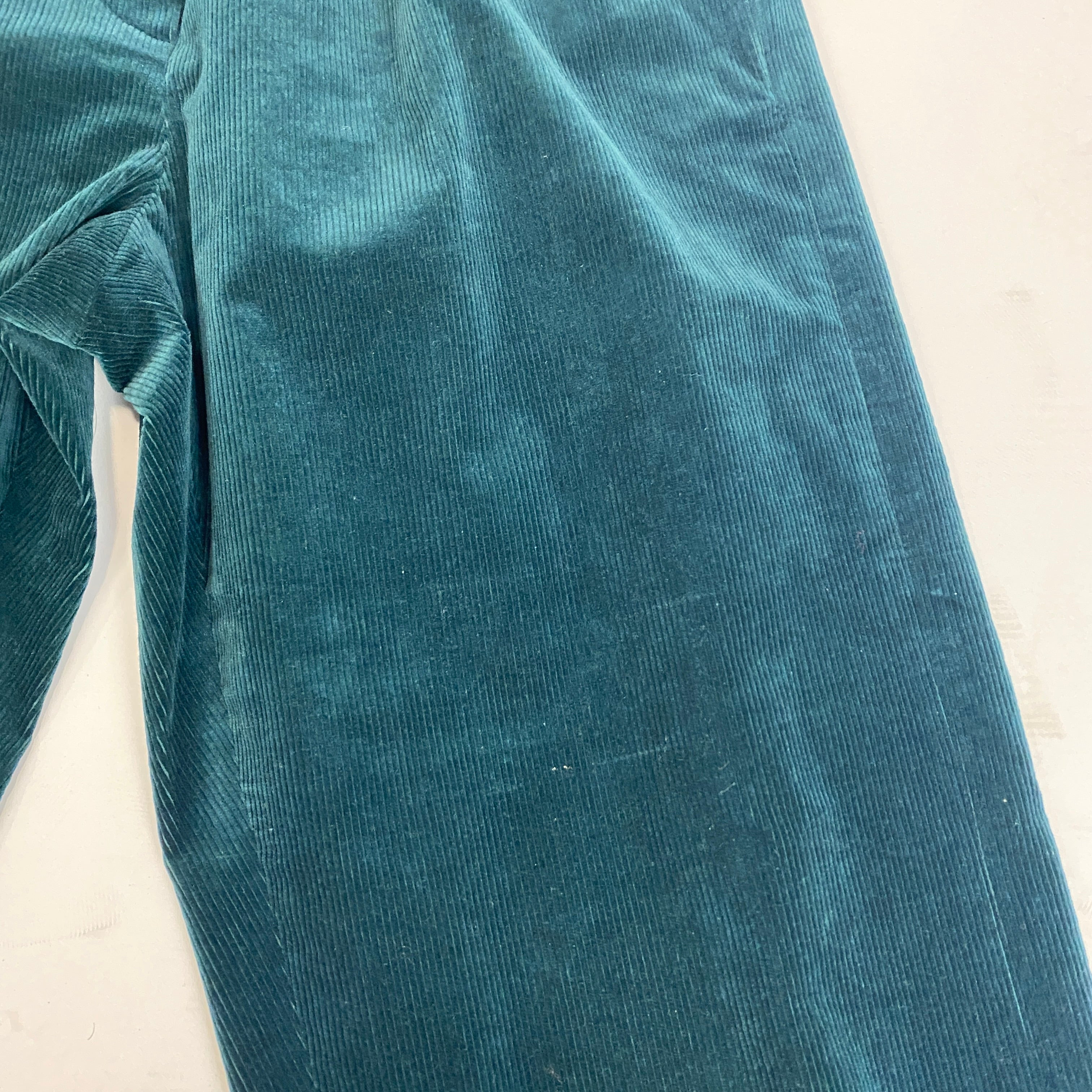 Aime £565 Teal Corduroy Pull-On Trousers S