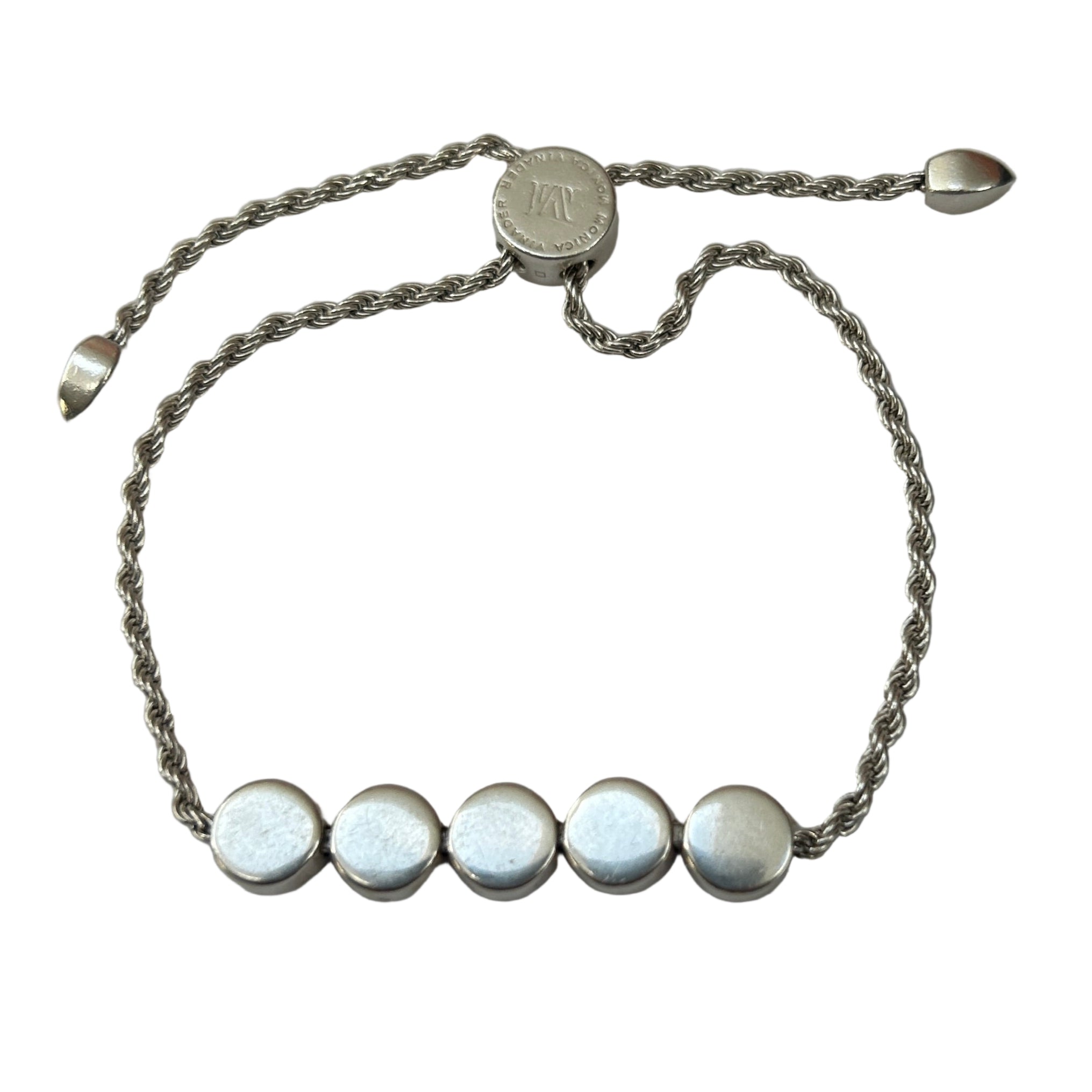 Monica Vinader £230 Silver Linear Bead Friendship Chain Bracelet