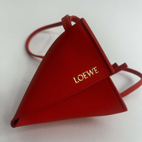 Loewe New £250 Orange Leather Puzzle Fold Charm