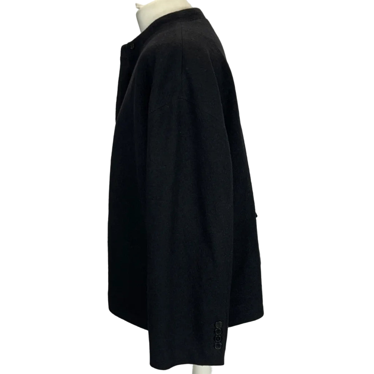 SOH £900 Black Textured Wool Mix Swing Jacket L-XXL