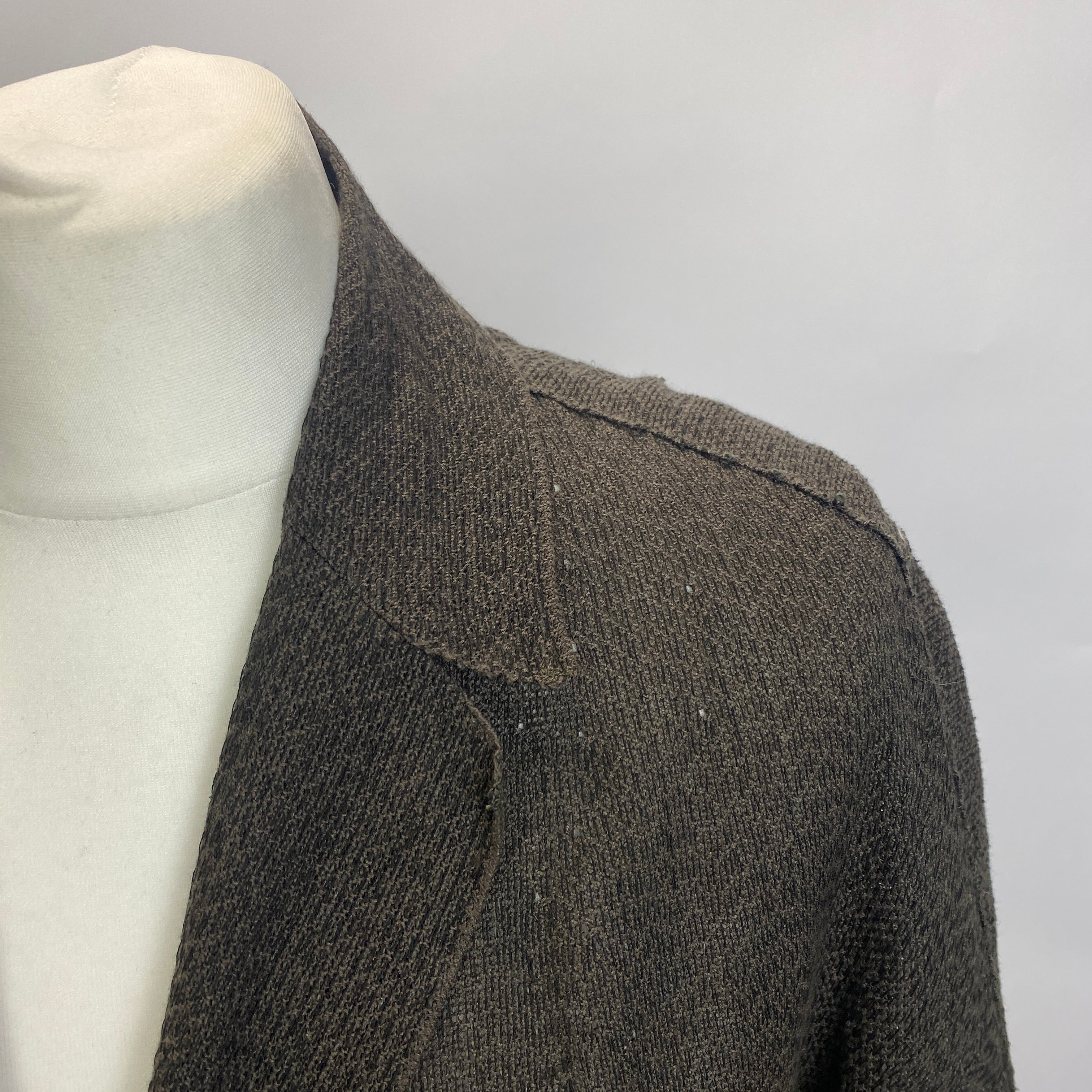 Boboutic £615 Espresso Silk Linen & Cotton Jacket XS/S/M