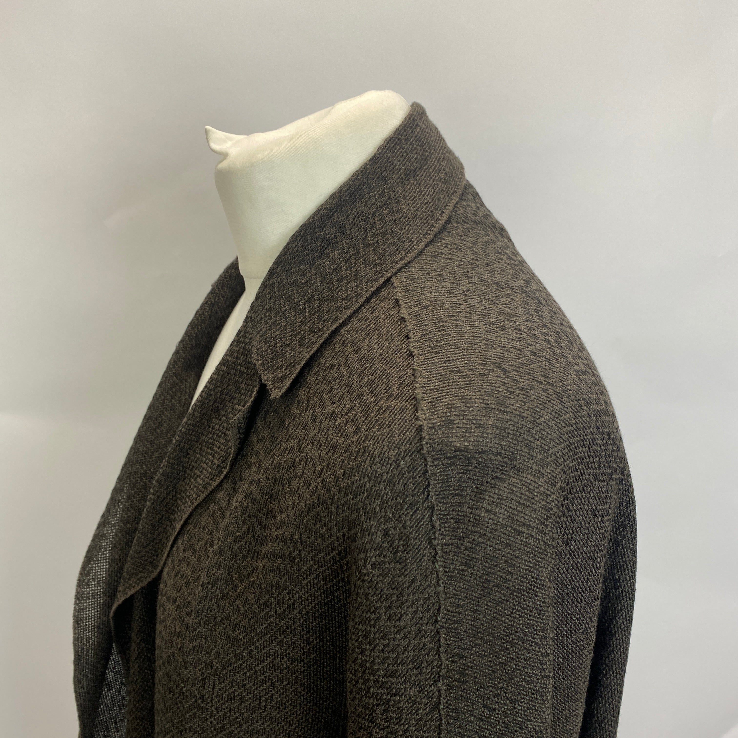 Boboutic £615 Espresso Silk Linen & Cotton Jacket XS/S/M