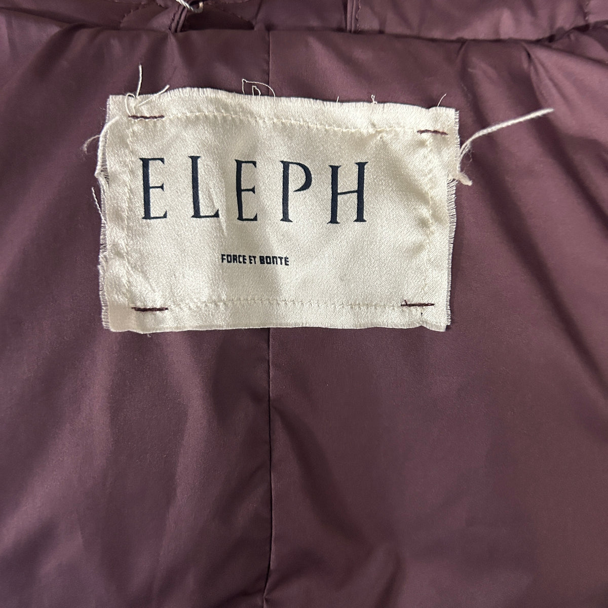Eleph New £875 Aubergine Flower Puff Long Coat XS-S