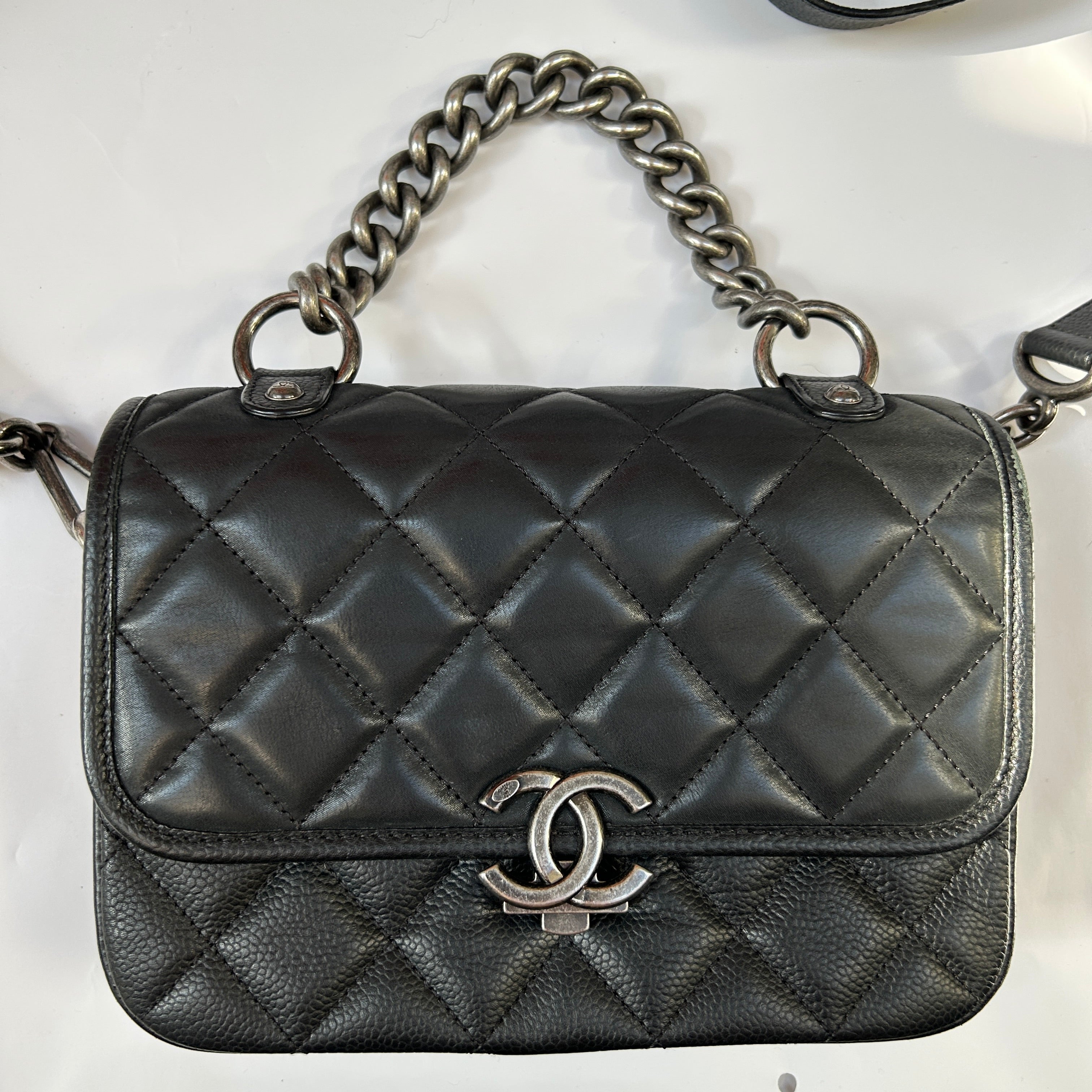 Chanel New Black Quilted Small Daily Carry Messenger Bag
