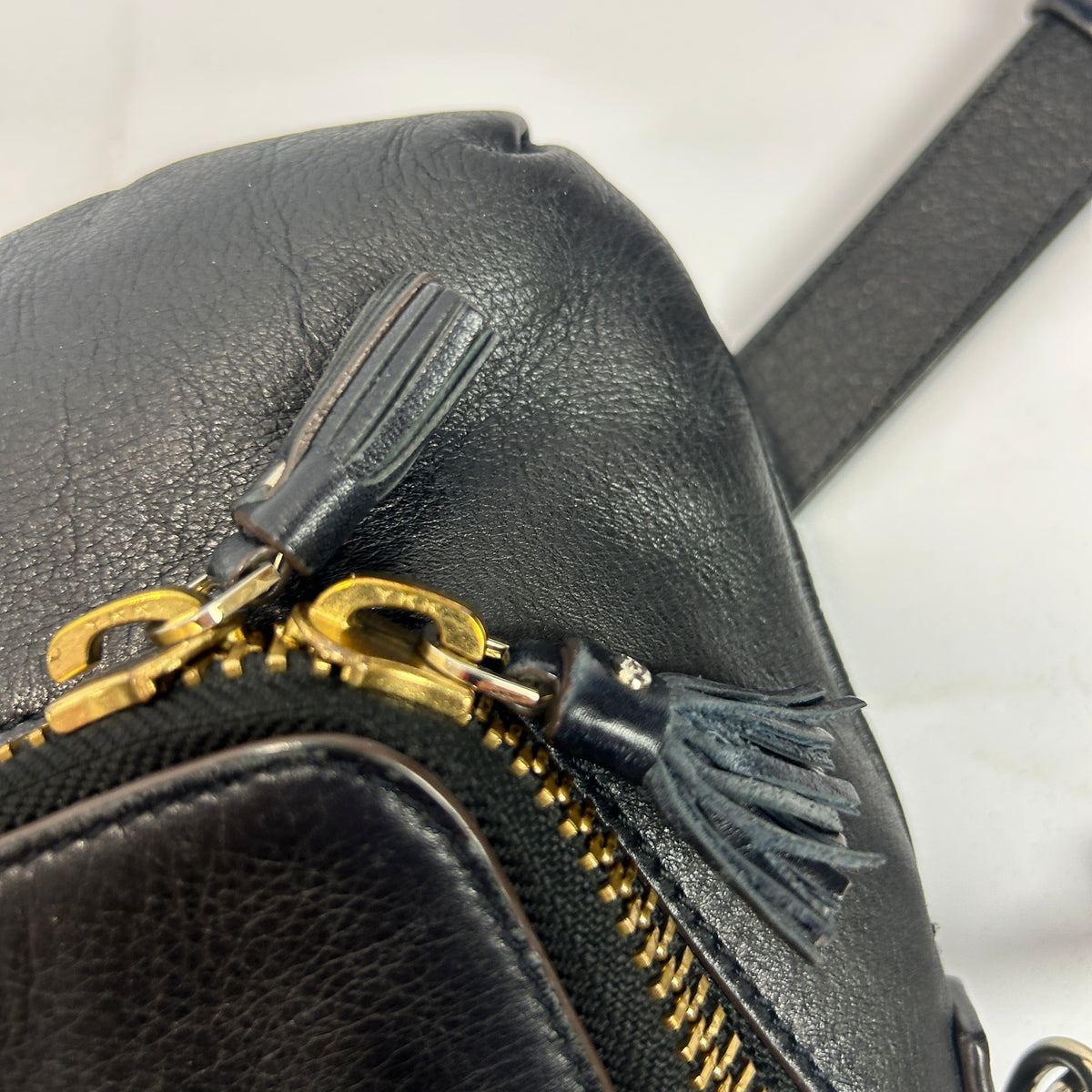 Anya Hindmarch £750 Black Small De Vere Satchel Crossbody Bag